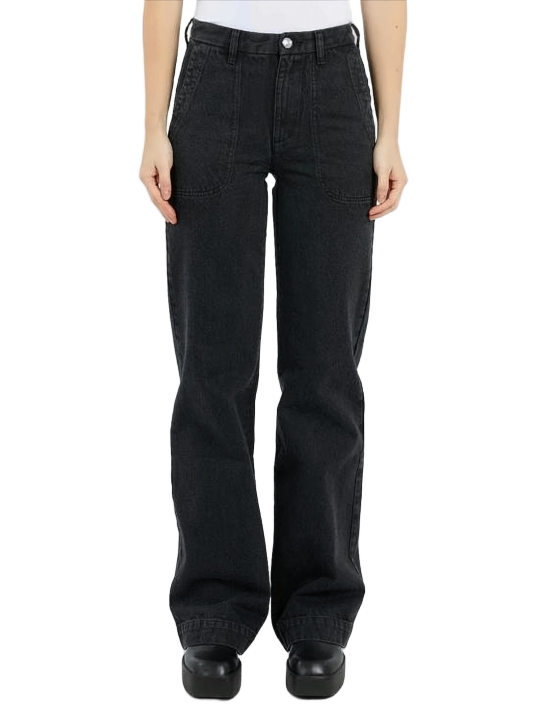 High-Waisted Straight-Leg A.P.C. Denim Pants