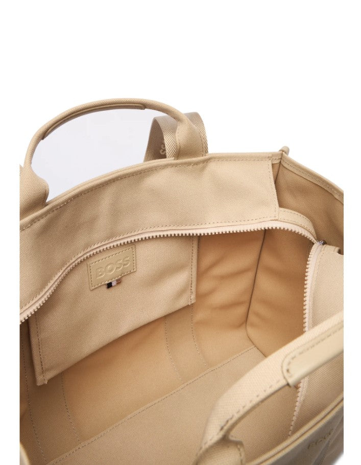 Beige Sandy Tote Shoulder Bag