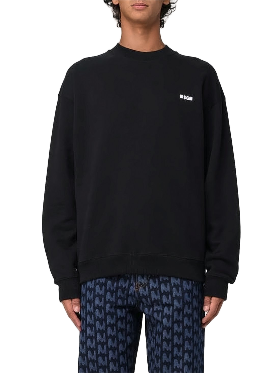 Long-Sleeve Black T-Shirt with Graphic Detailing