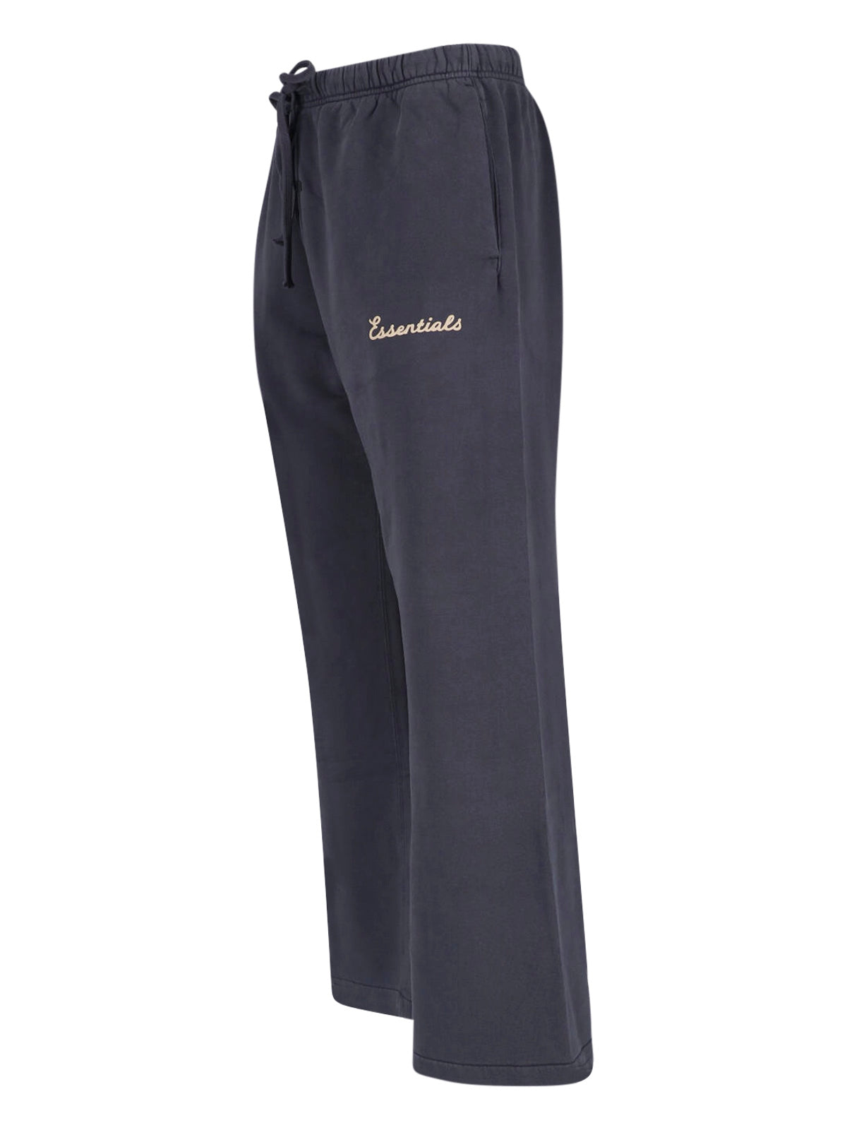 Beige Relaxed Wide-Leg Drawstring Trousers