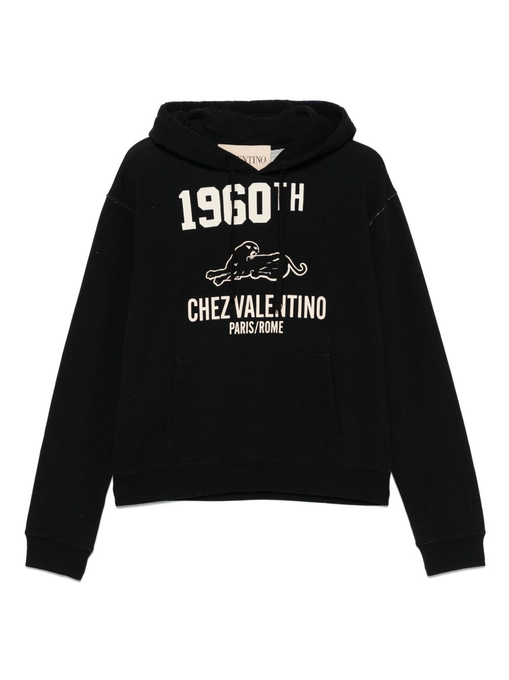 Classic Black Hoodie With Vintage Graphic Print