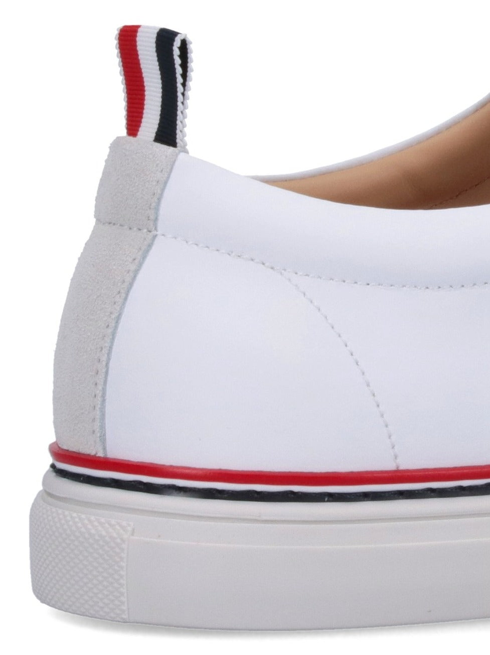 Tricolor Detail Sneakers – White