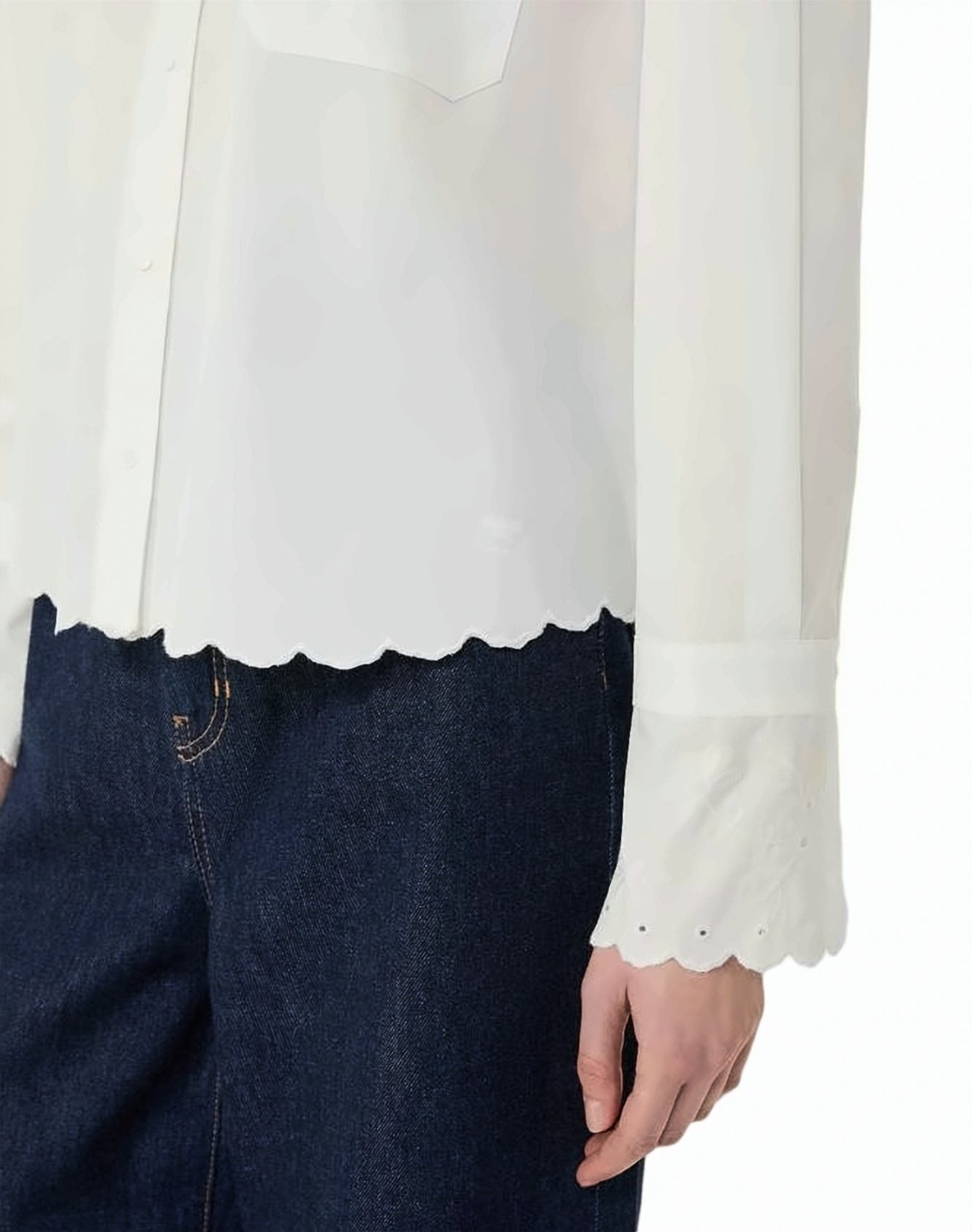 Cotton Poplin Lace Shirt