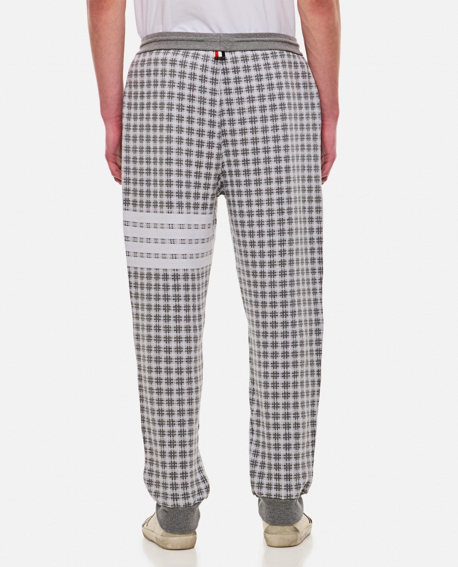 Check 4 Bar Cotton Sweatpants