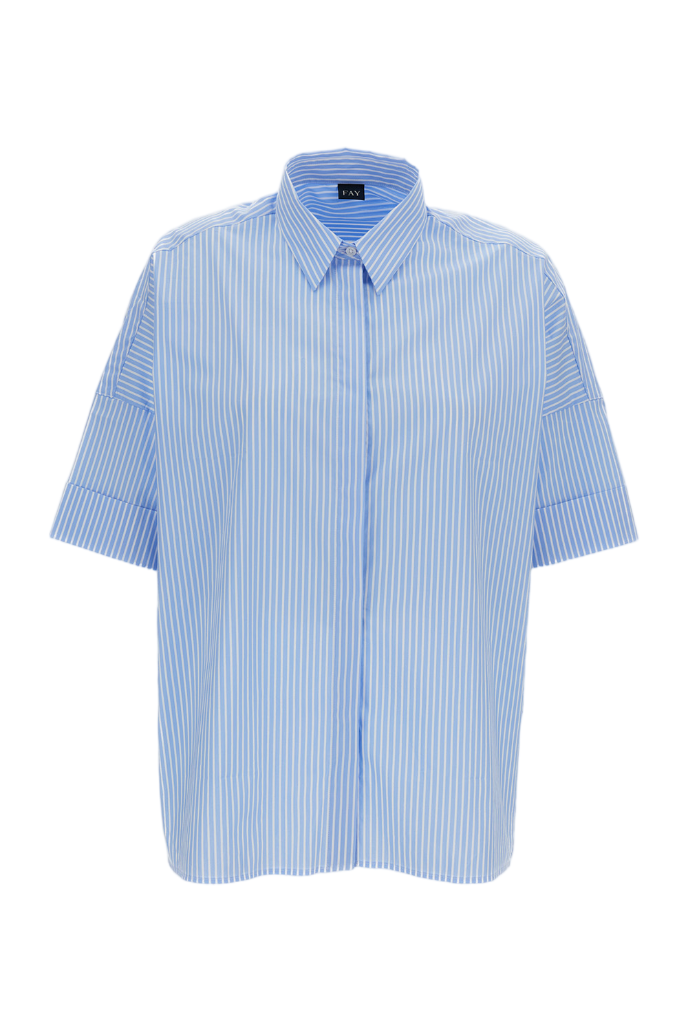 Vertical Striped Button-Up Shirt