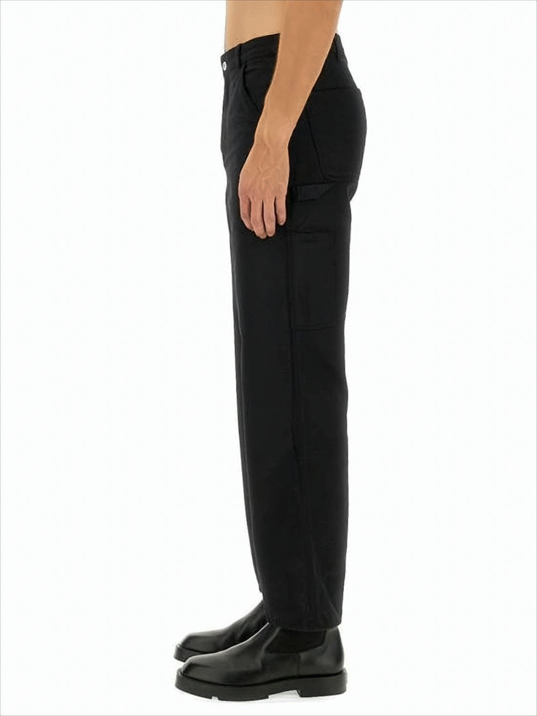 Straight-Leg Pants with Classic Waistband