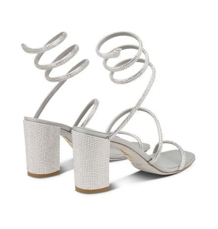 Cleo Crystal Grey Sandal 80