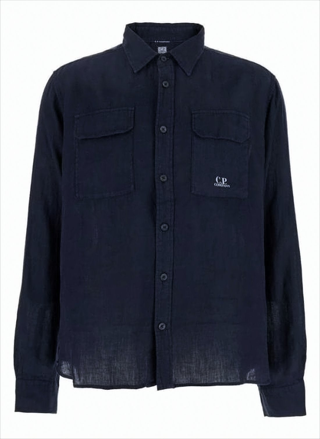 Lightweight Linen Long-Sleeve Shirt with Classic Collar