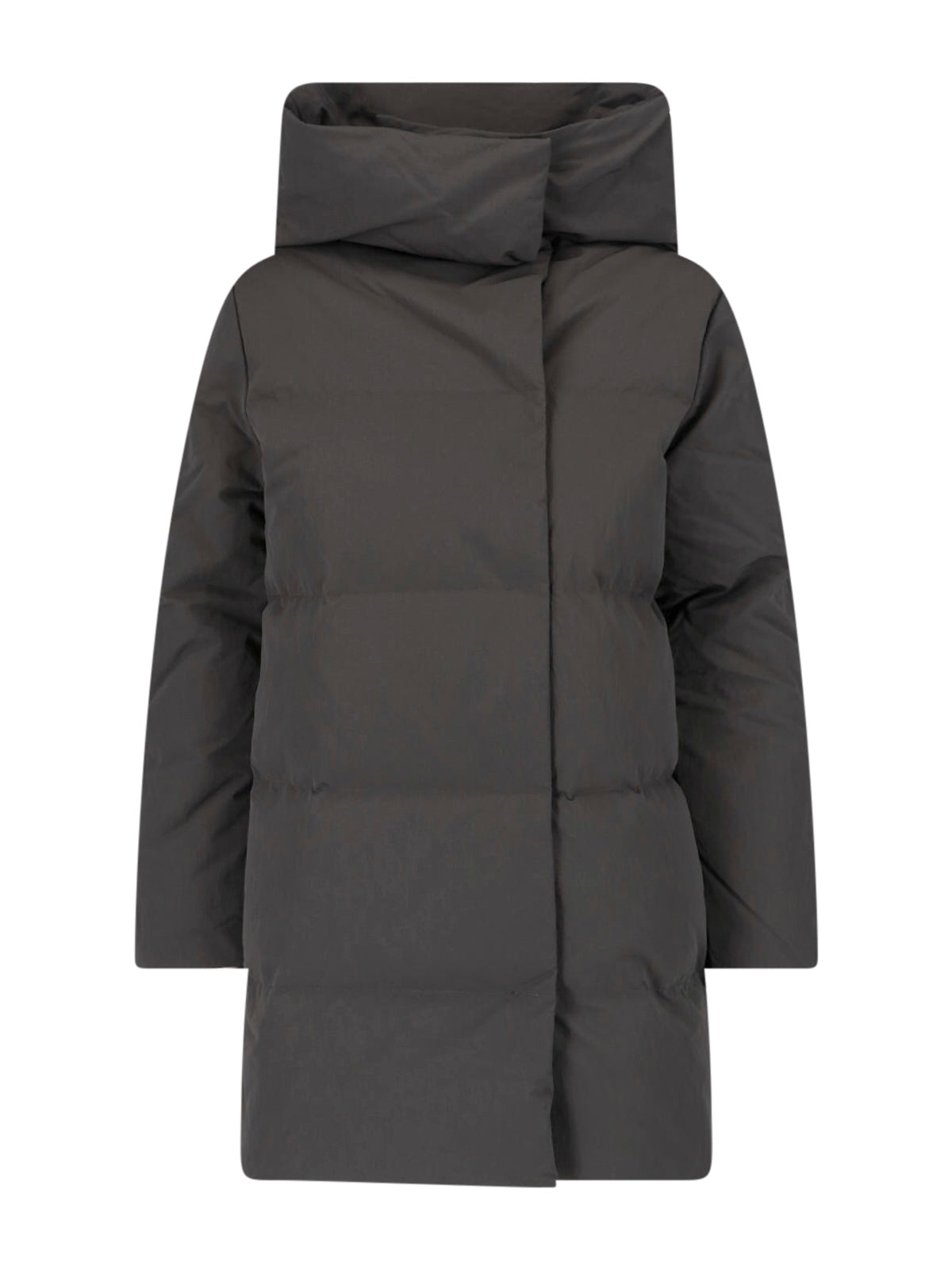 Black Padded Quilted Boxy Jacket