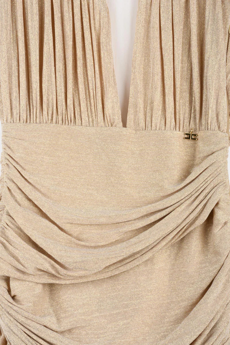 Mini Dress Lamé - Beige