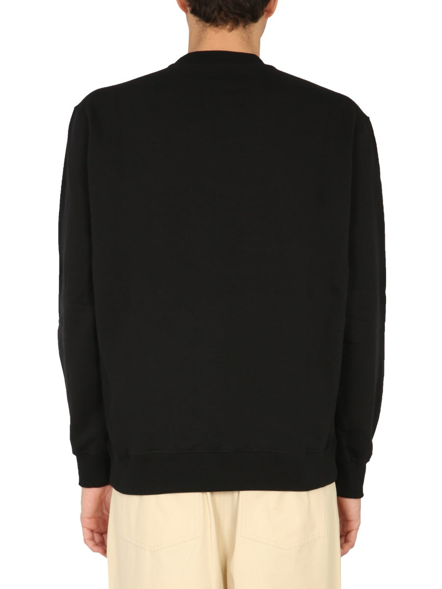 Crew Neck Sweatshirt With Embroidered Logo