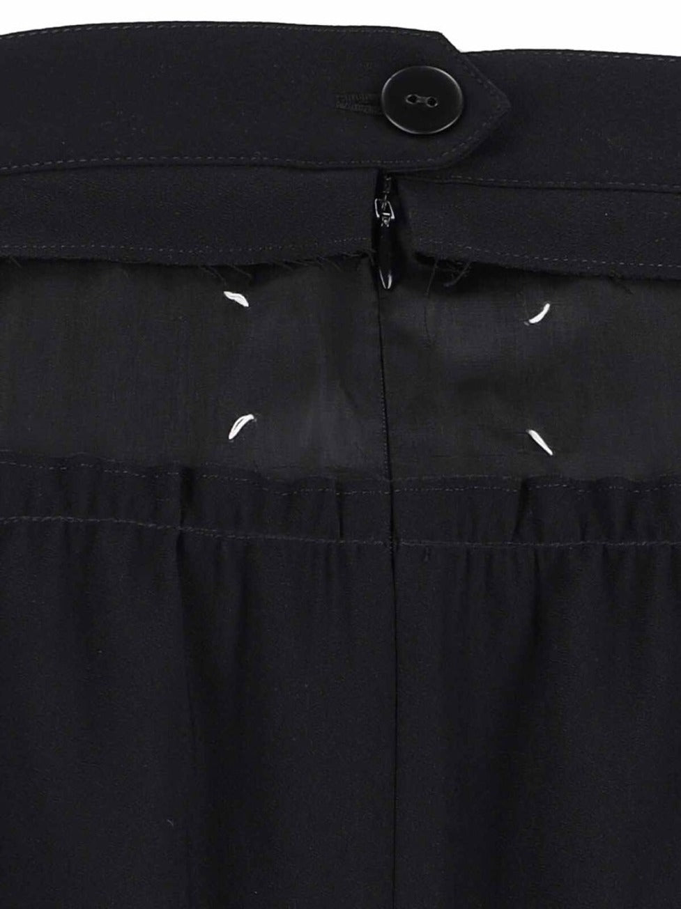 "Four Stitches" Midi Skirt – Black