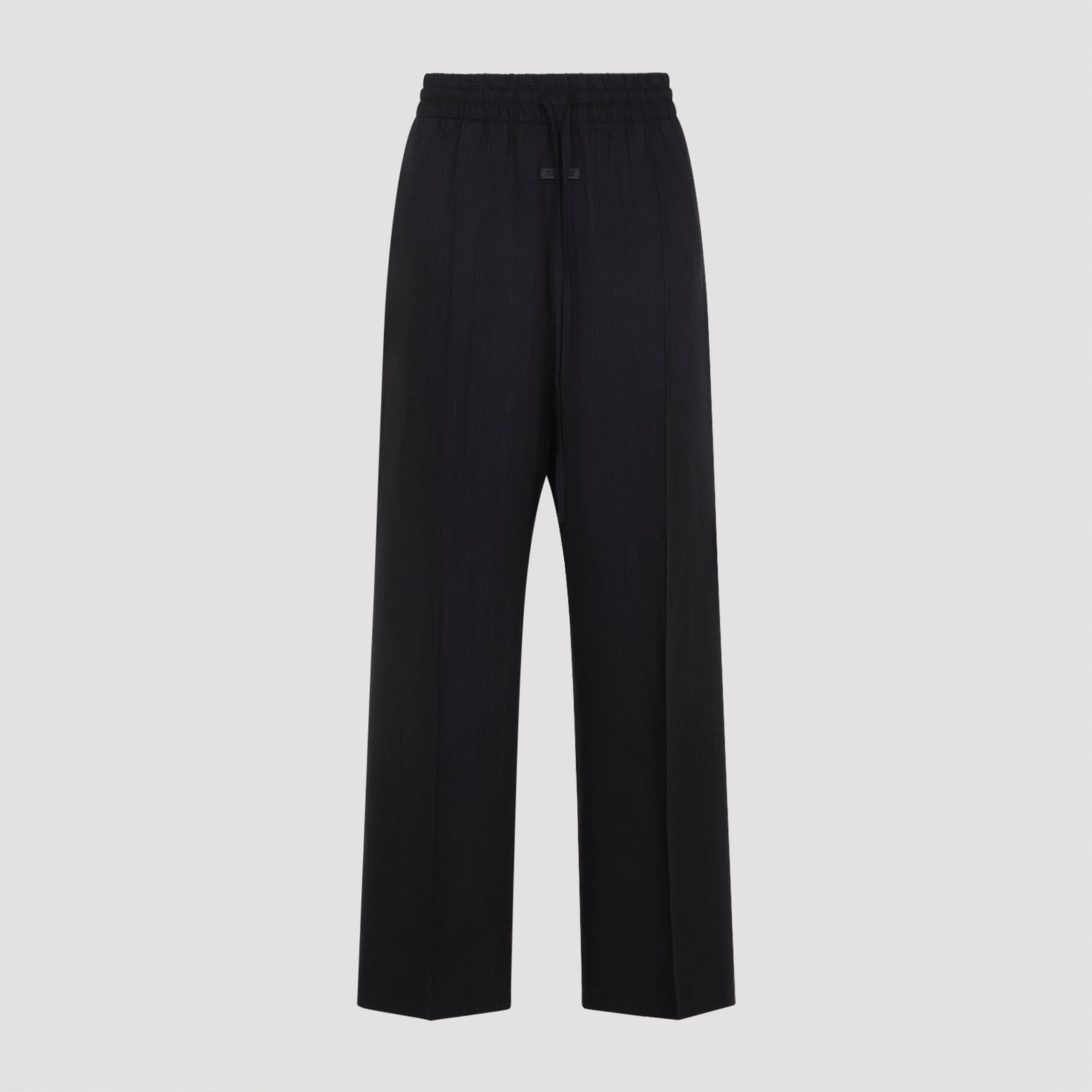 Tailored Black Trousers in Virgin Wool