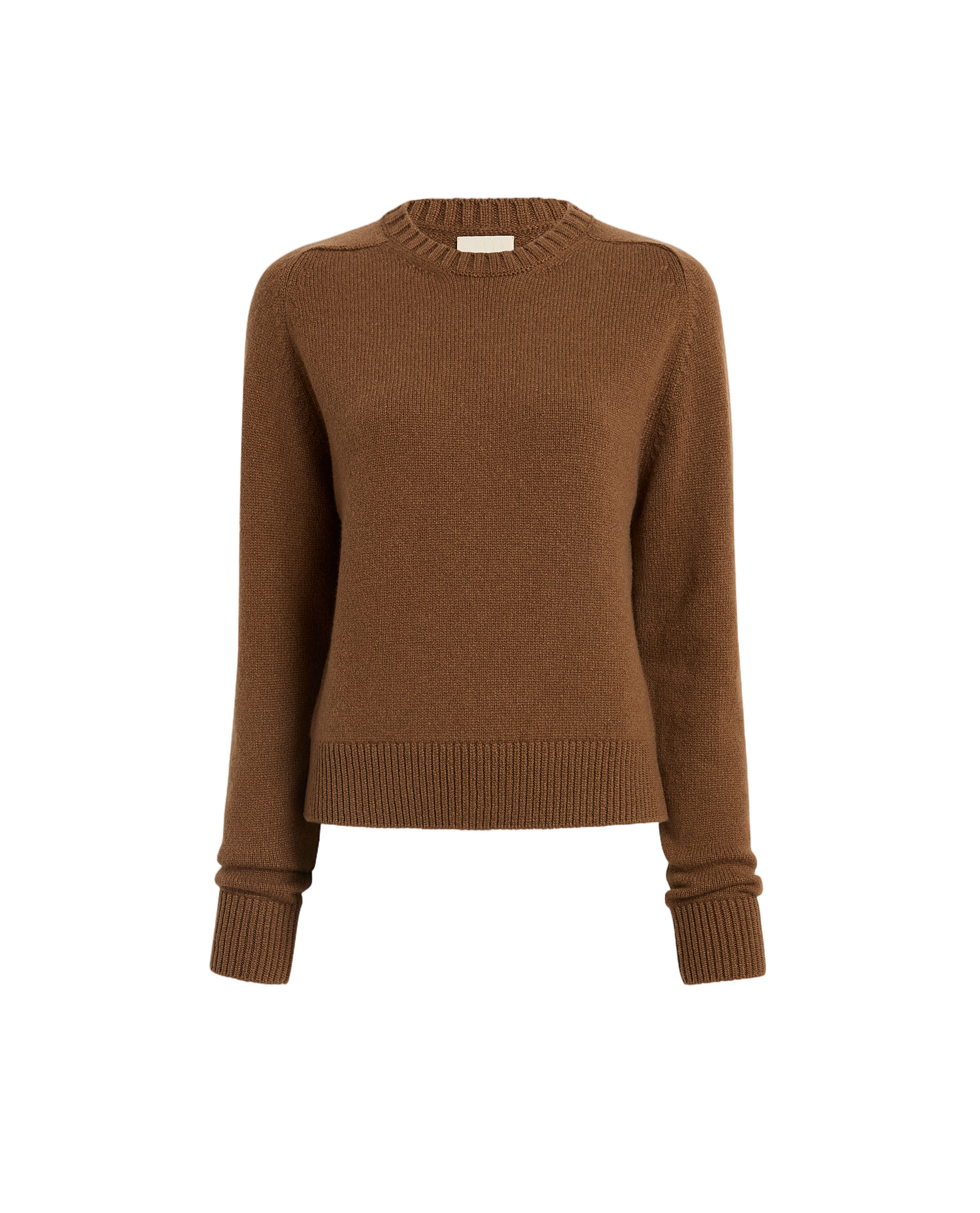 Crewneck Sweater With Ribbed Hem