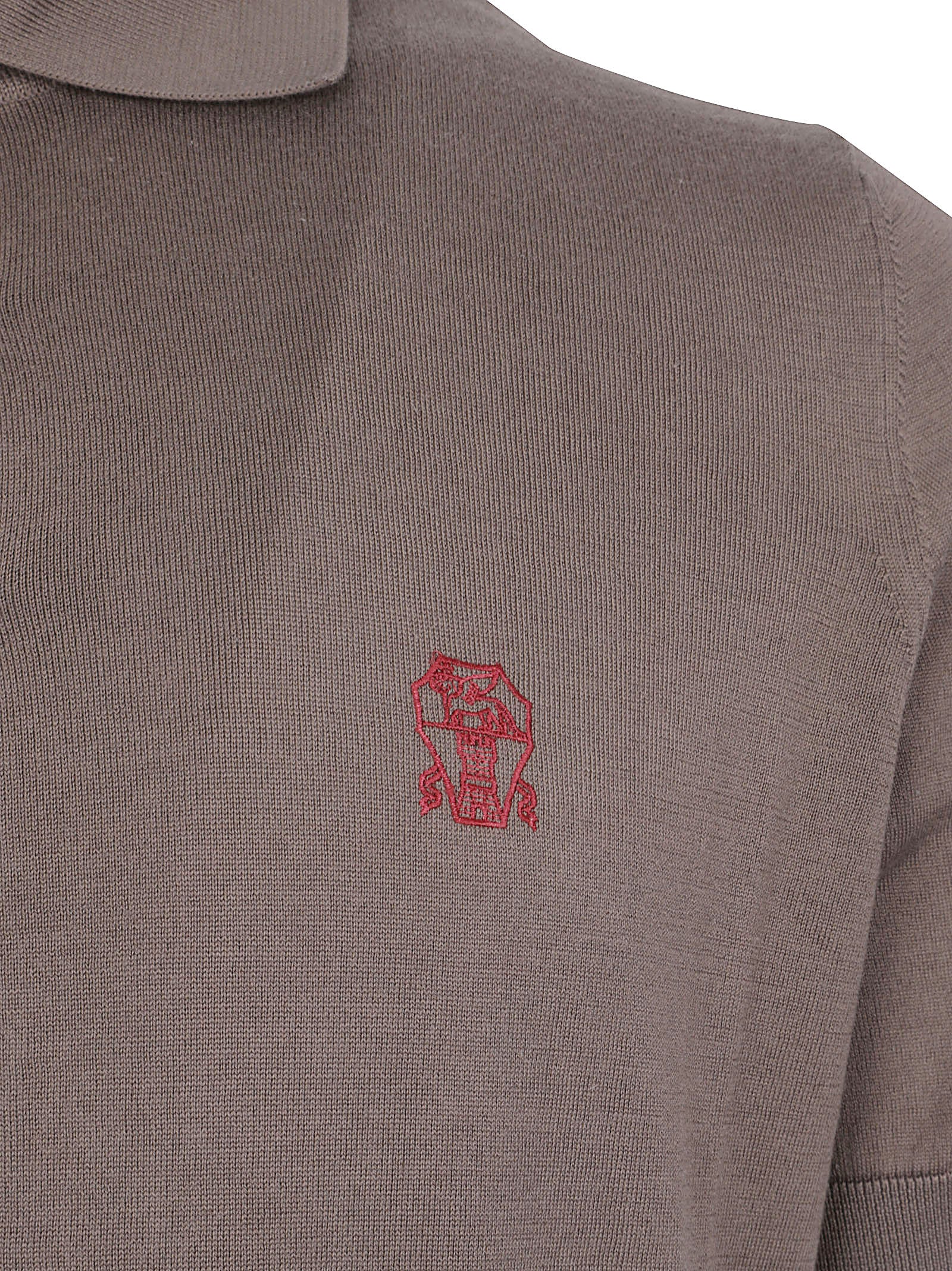 Short-Sleeve Polo Shirt with Classic Collar and Embroidered Detail