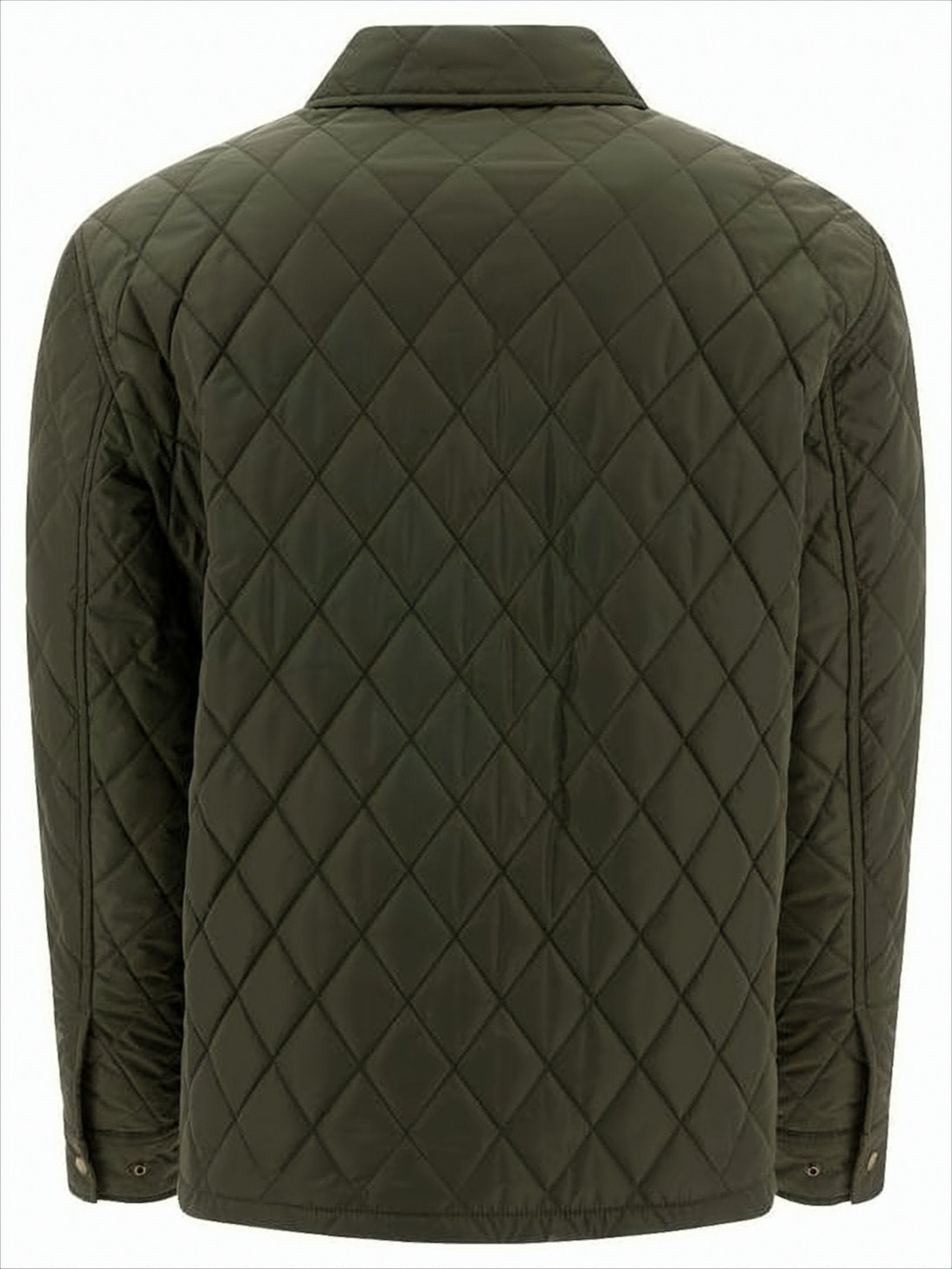 Quilted Nylon Jacket with Classic Collar