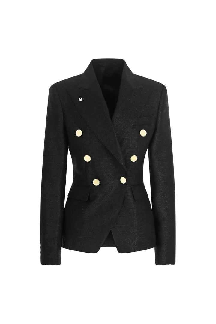 Ilaria Black Lurex Tailored Jacket