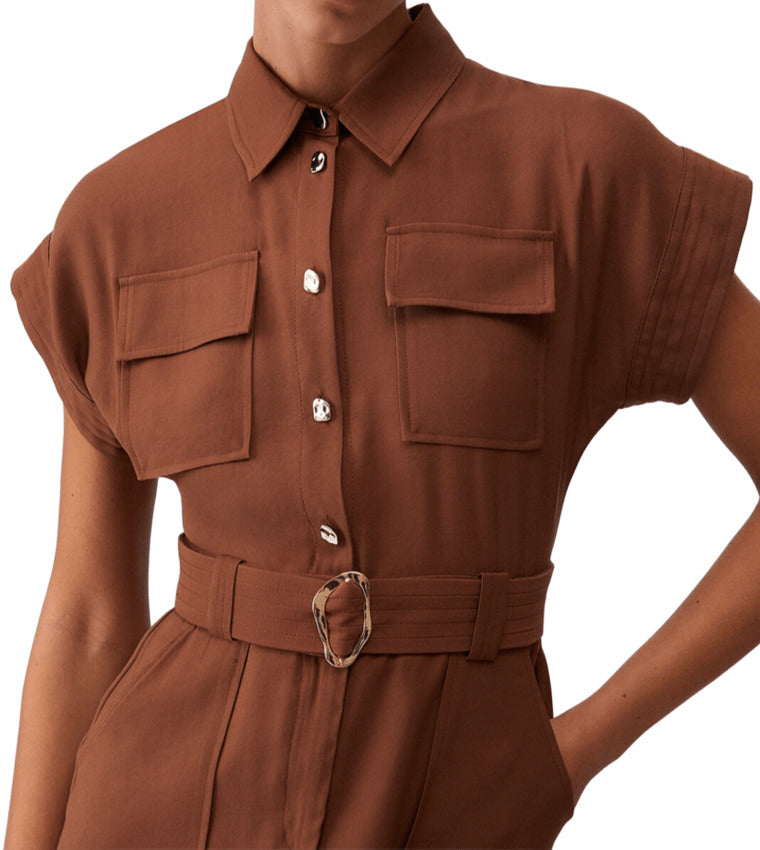Impeccably Tailored Mini Shirt Dress