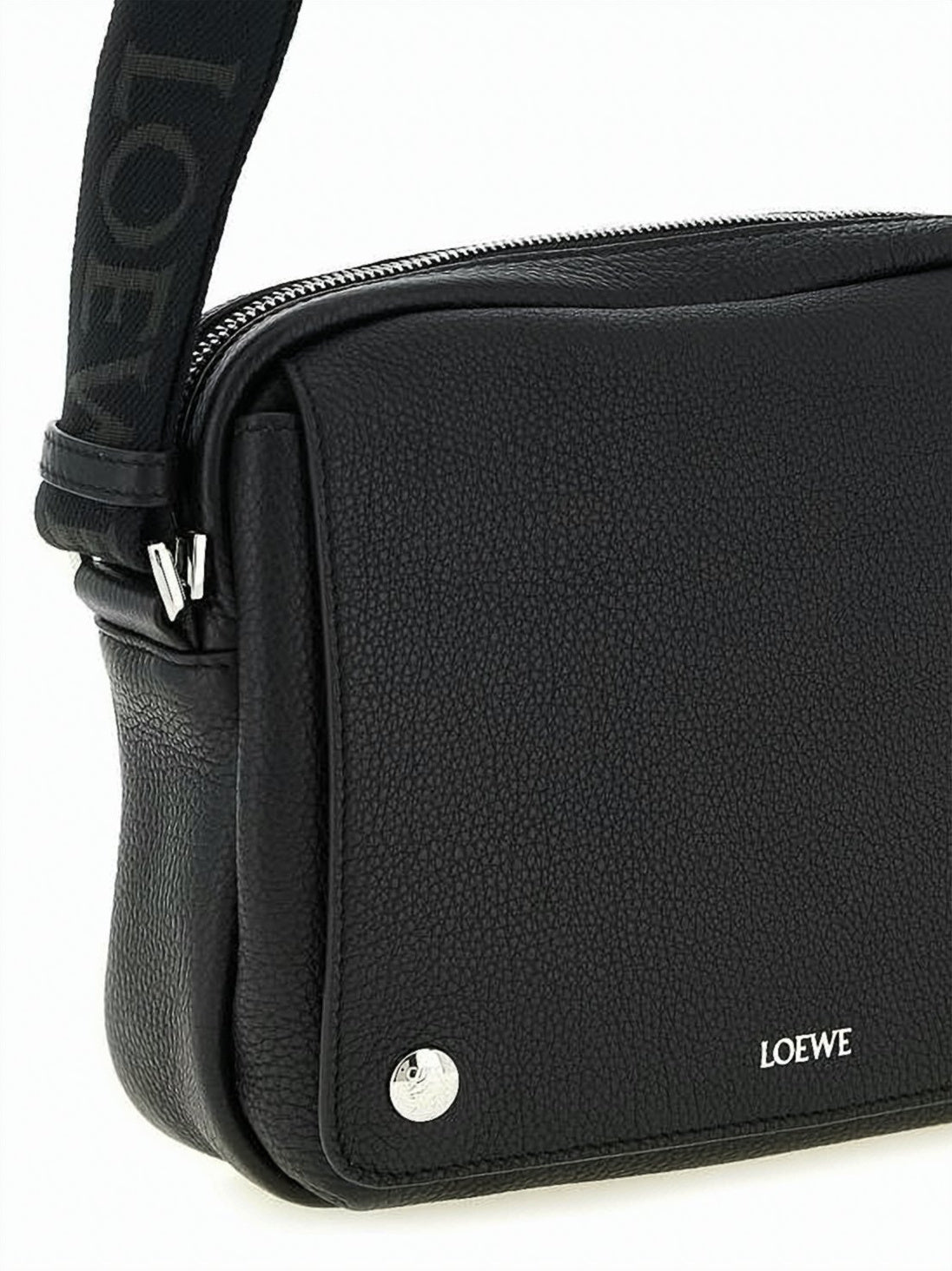 Textured Calf Leather Crossbody Bag