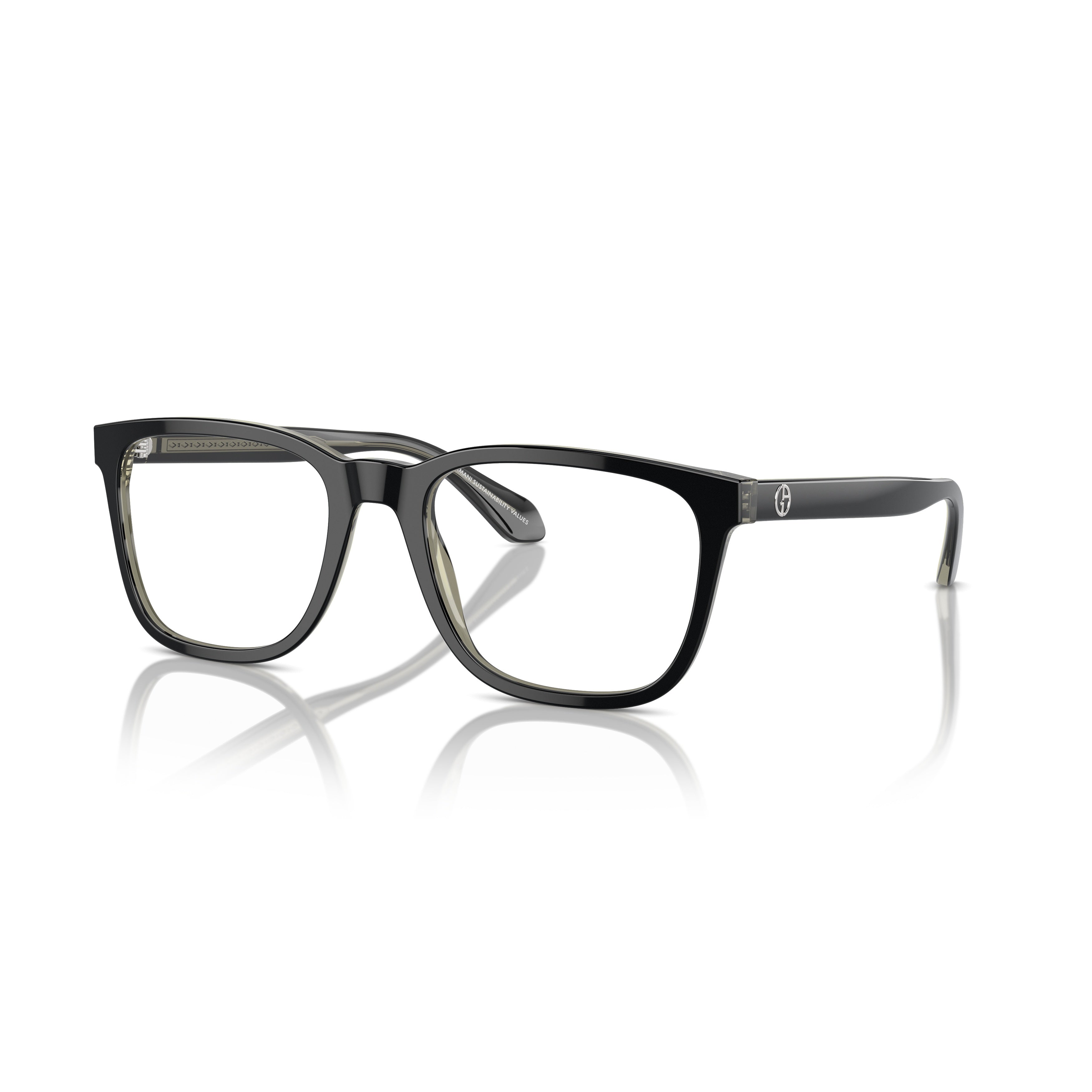 0ar7255 Rectangular Acetate Eyeglasses with Translucent Arms