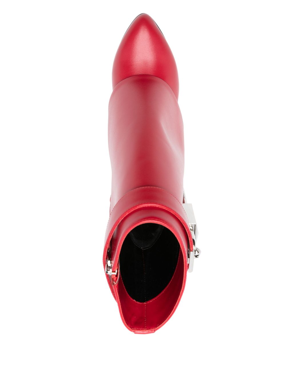 Rose Red Leather Boots