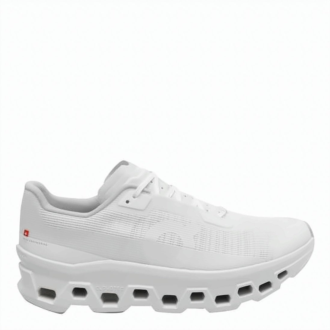 Innovative White Sneaker with Breathable Textile Upper