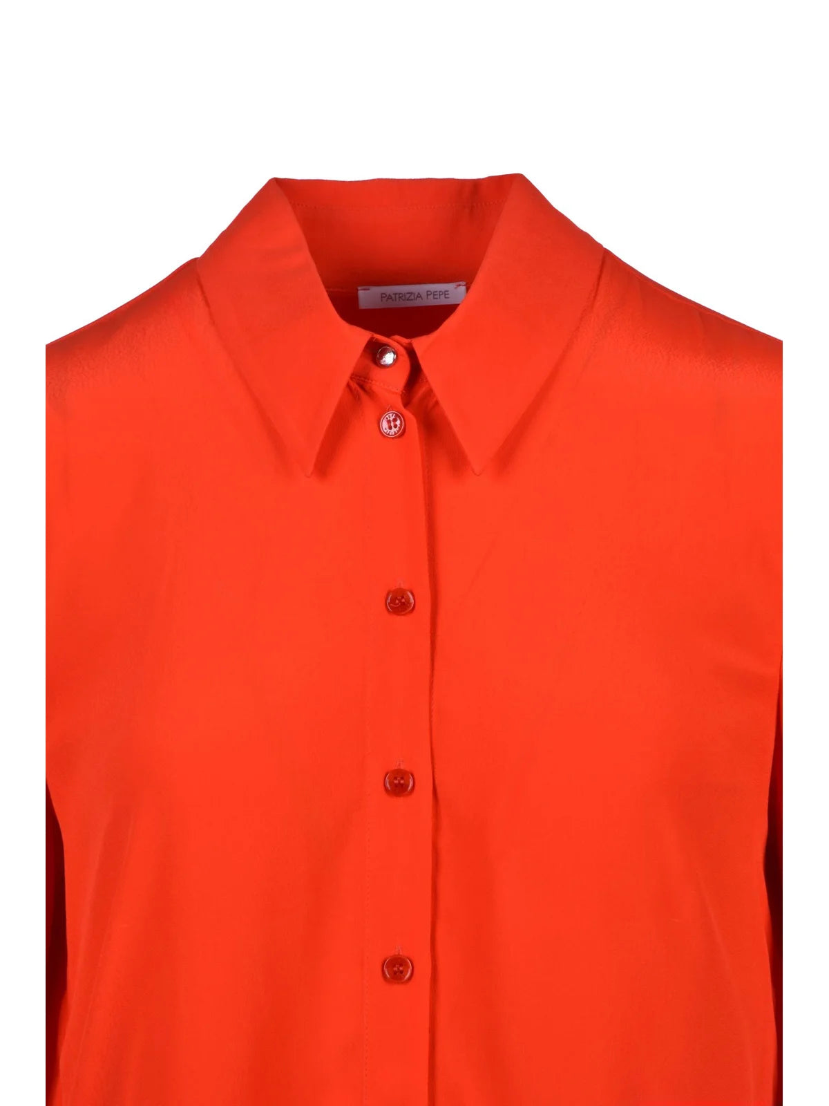 Voile Shirt with Classic Collar and Buttoned Cuffs