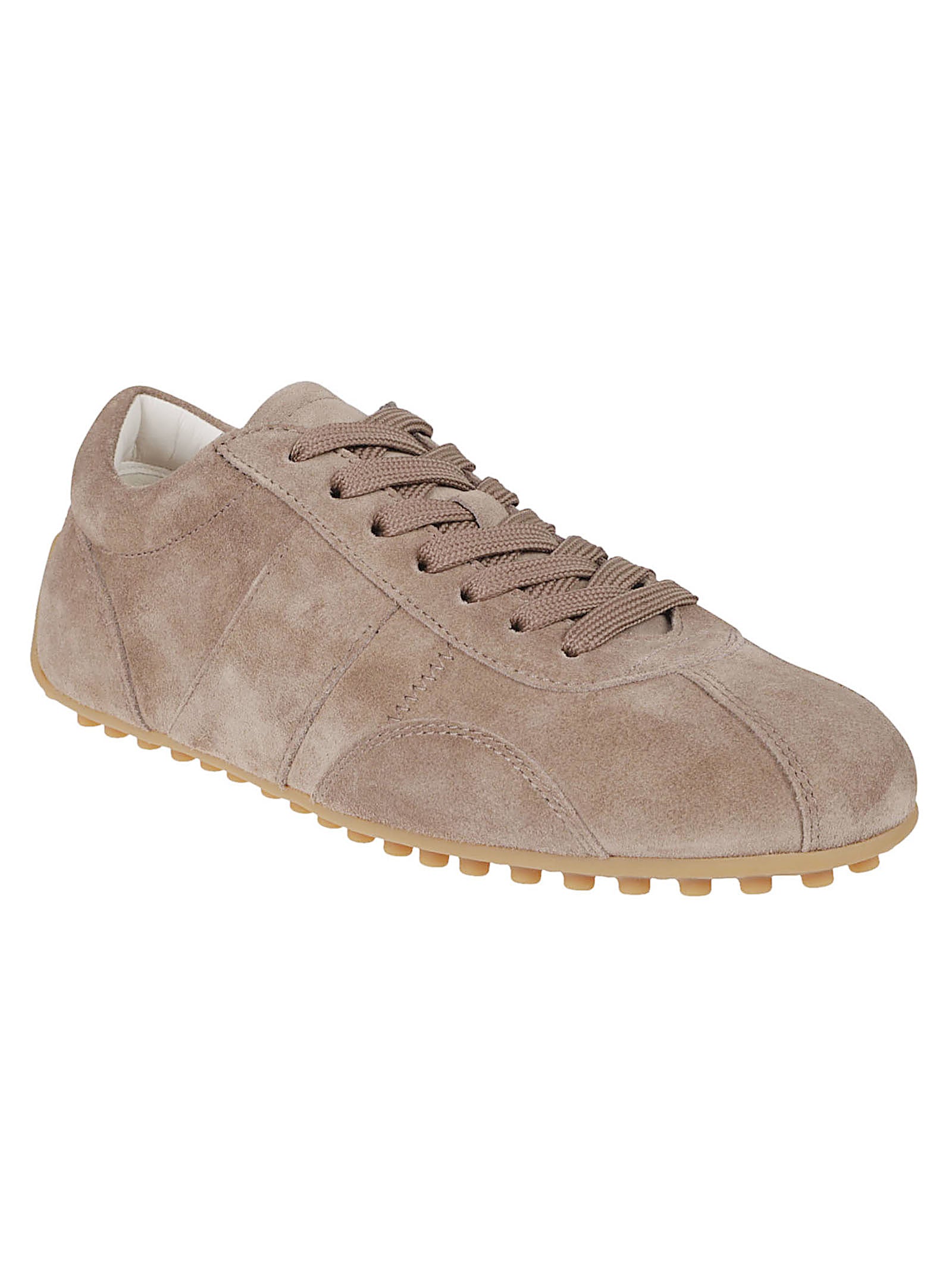 Suede Low-Profile Sneakers With Tonal Stitching