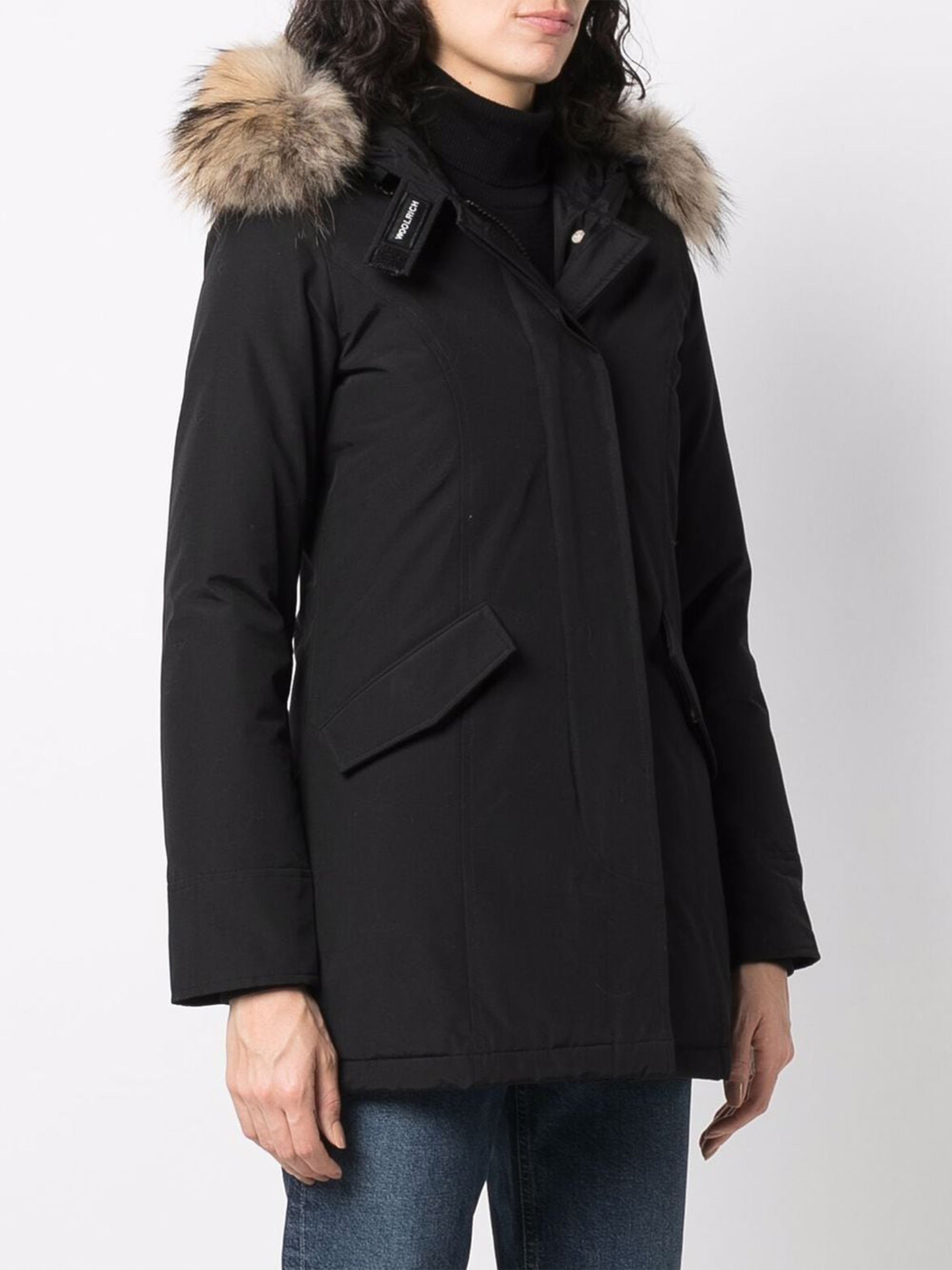 Black Arctic Raccoon Down Parka