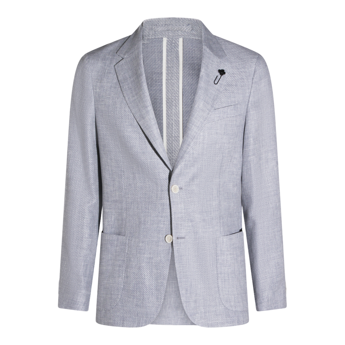 Clear Blue Jacket with High Collar