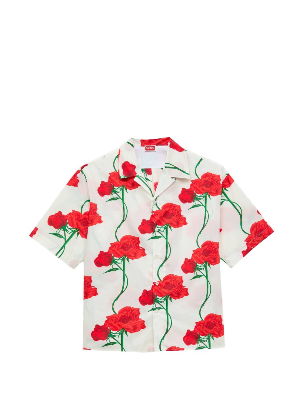 Short-Sleeved Floral Print Shirt