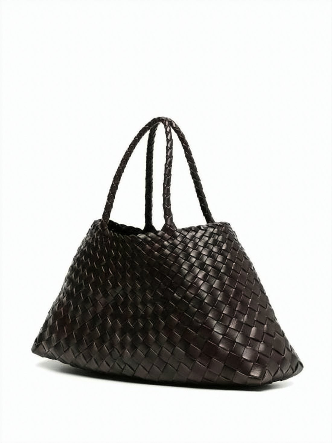 Intricate Woven Buffalo Leather Tote Bag