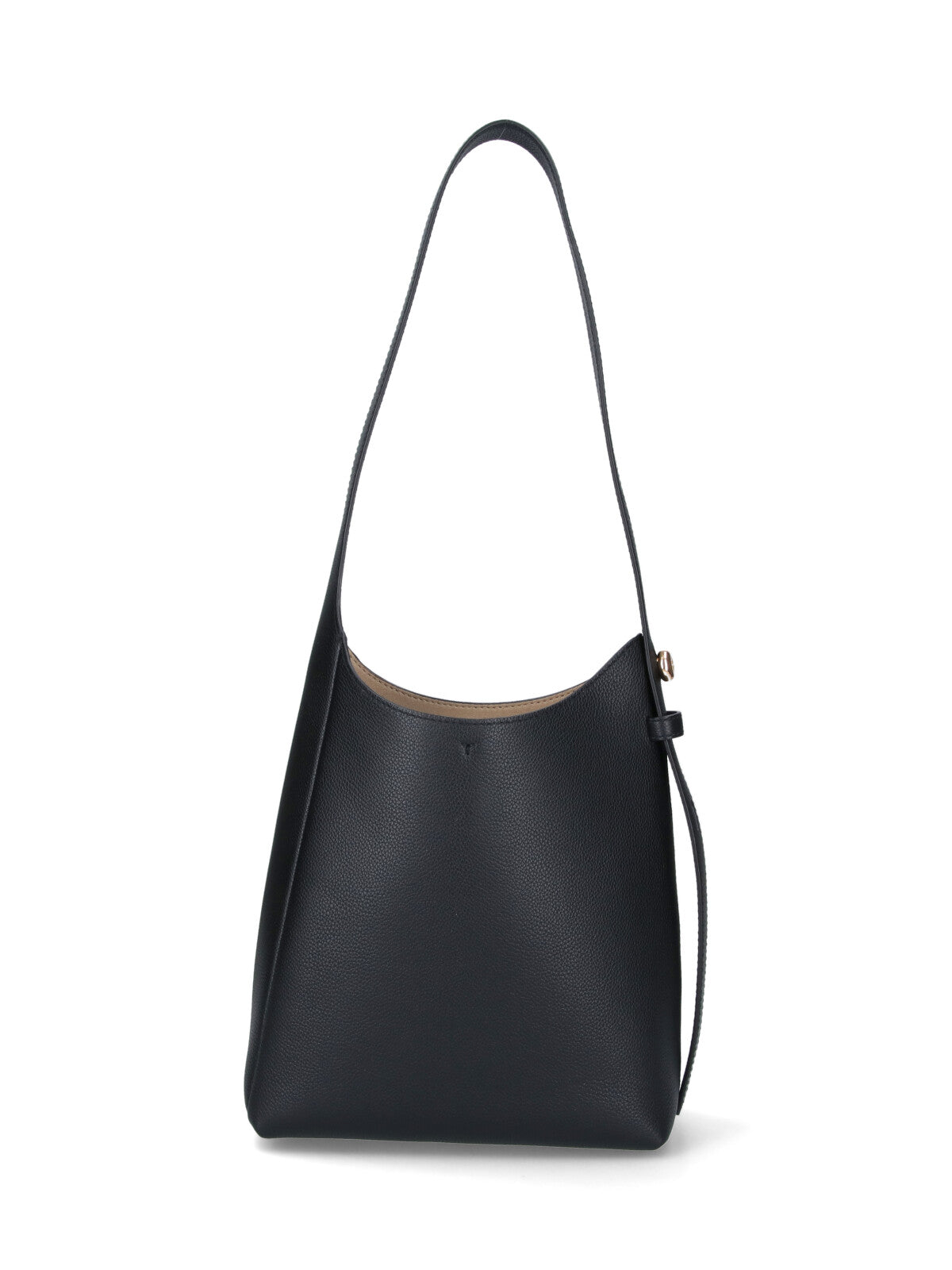 Small Black Calf Leather Shoulder Bag