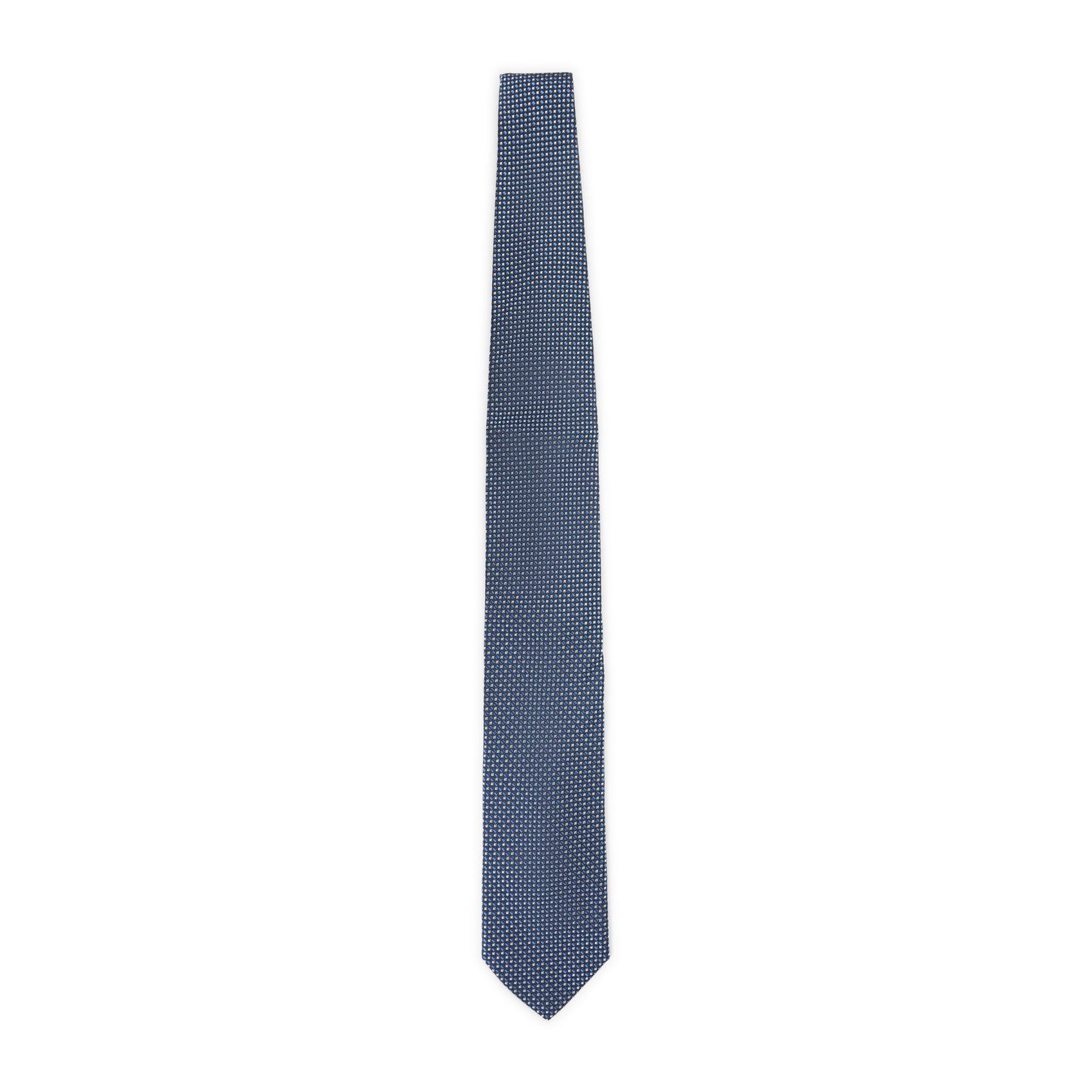 Geometric Pattern Slim Silk Tie