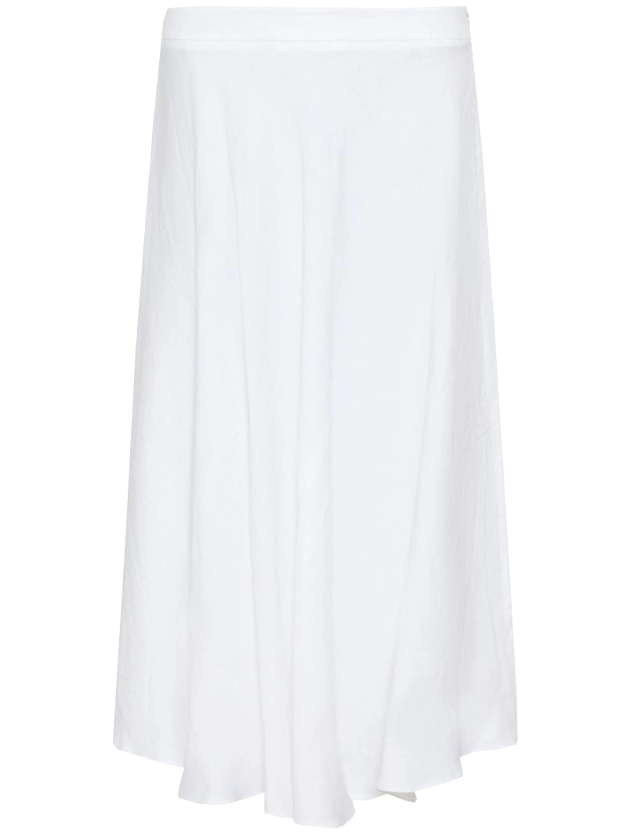 Black Mllgiostra Flowing Midi Linen Skirt