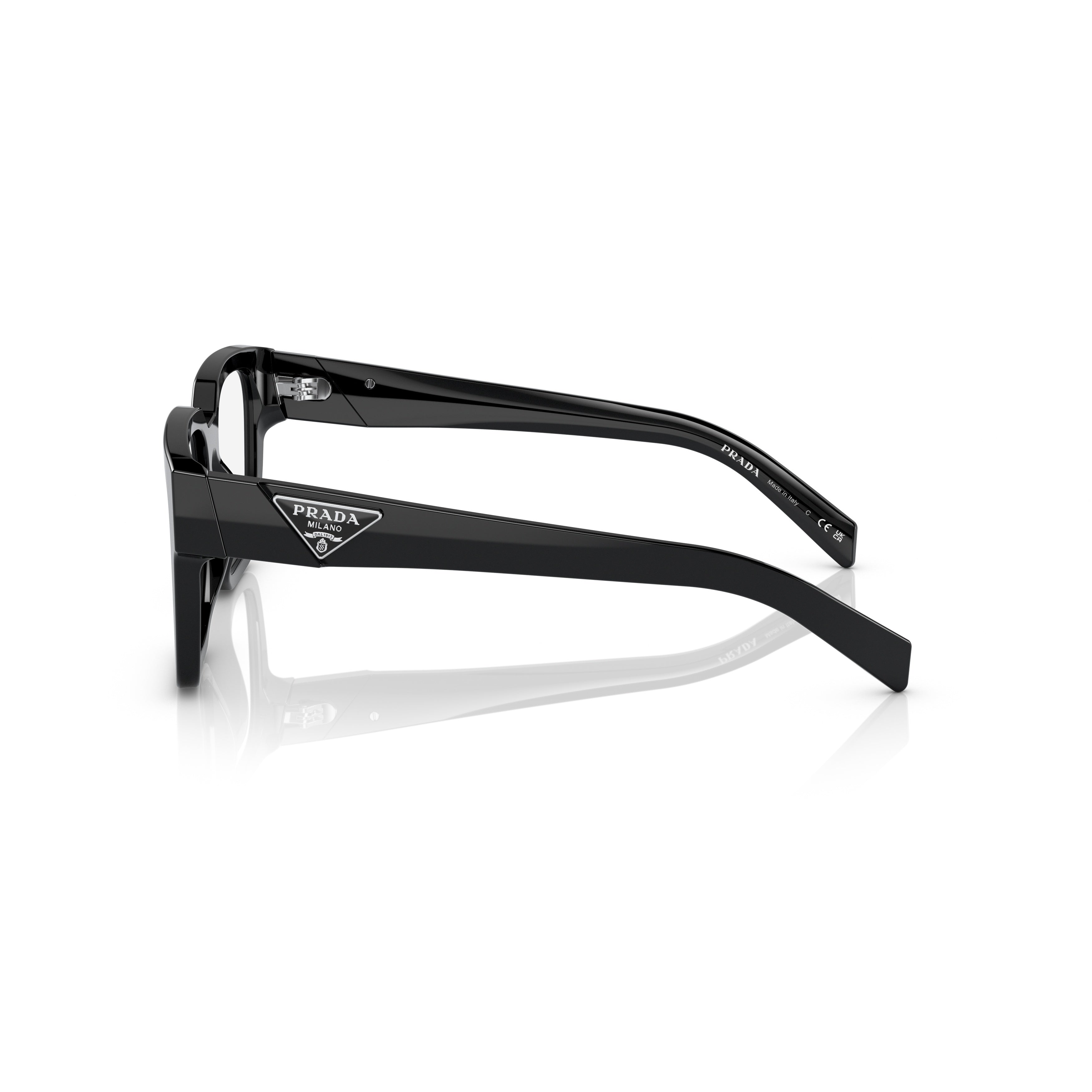 0pr 08zv Square Black Acetate Eyeglasses