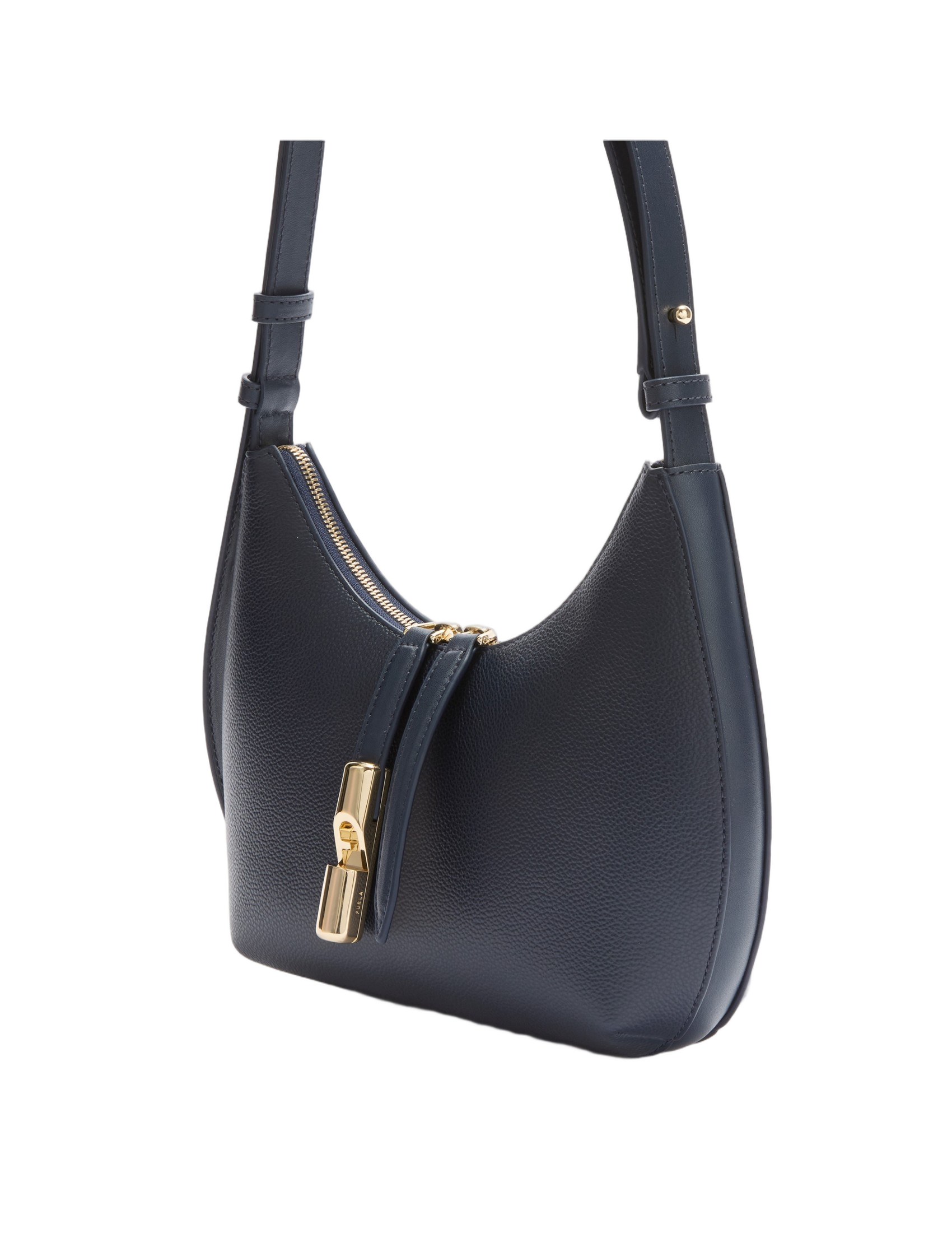 Goccia S Leather Shoulder Bag, Blue