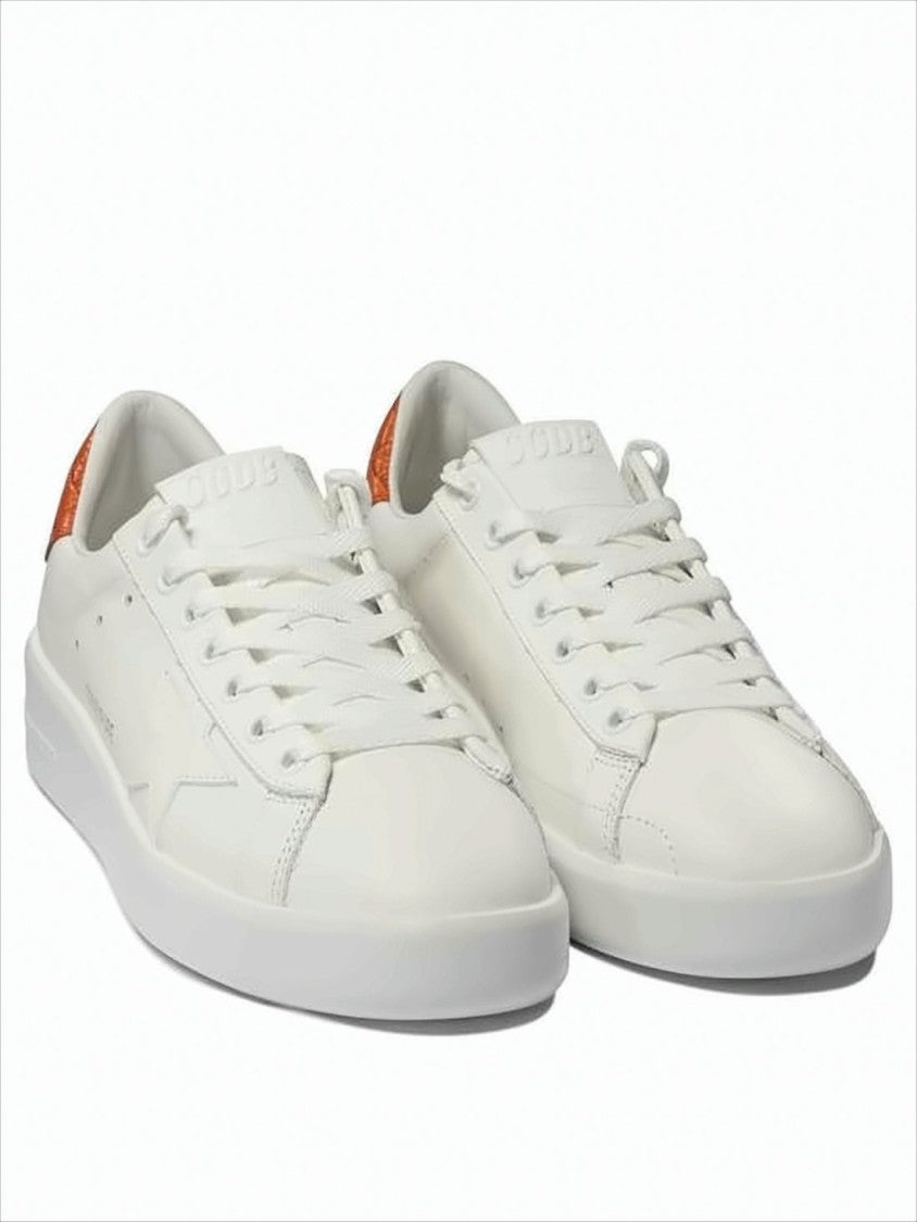 Smooth Leather Low-Top Sneakers with Textured Heel Tab