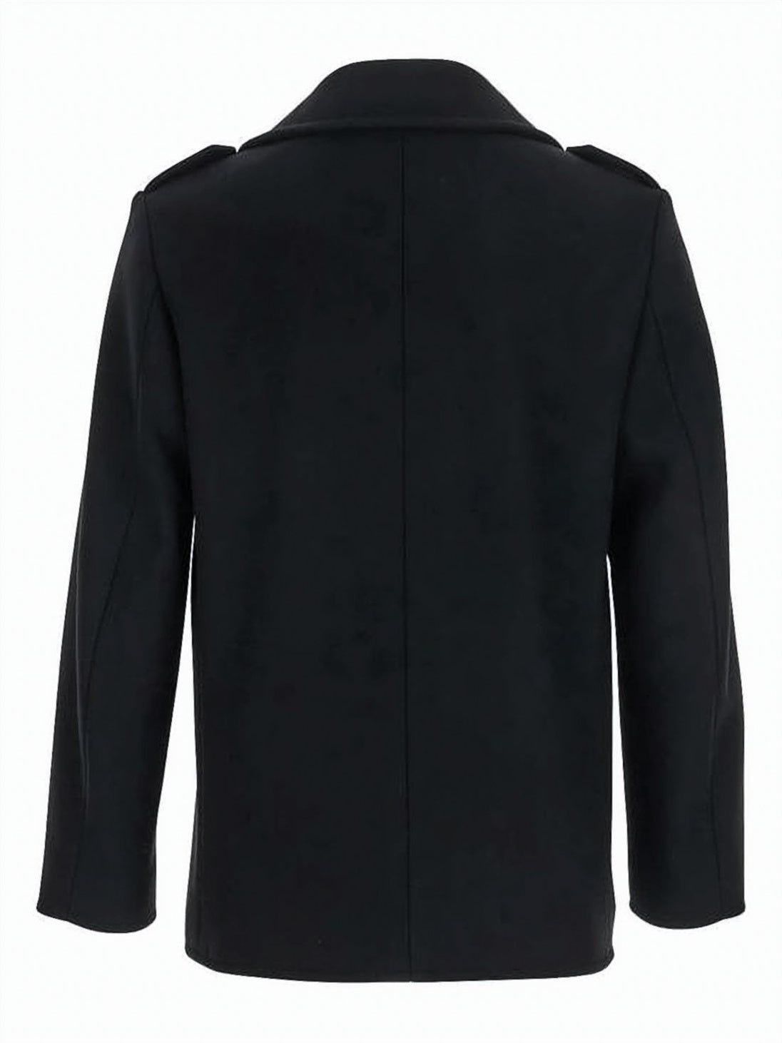 Double-Breasted Wool Coat with Structured Silhouette