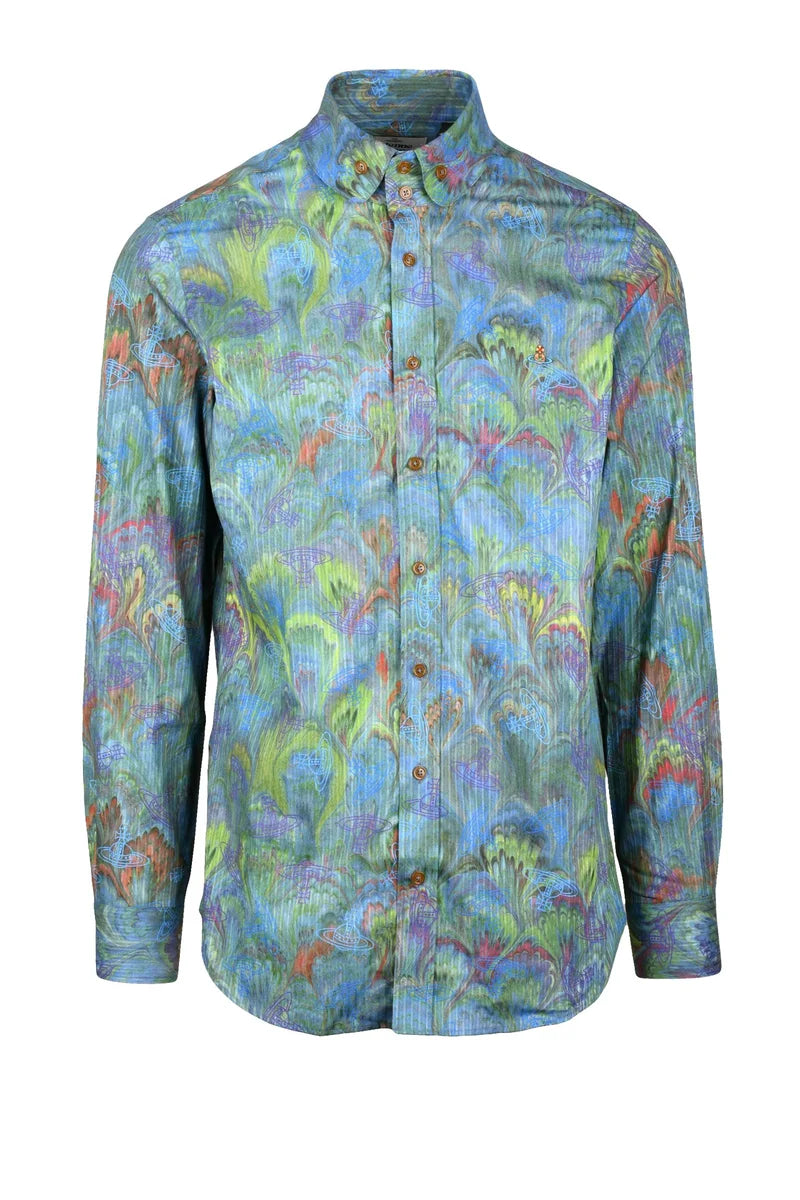 Button-Down Shirt - Green/Blue