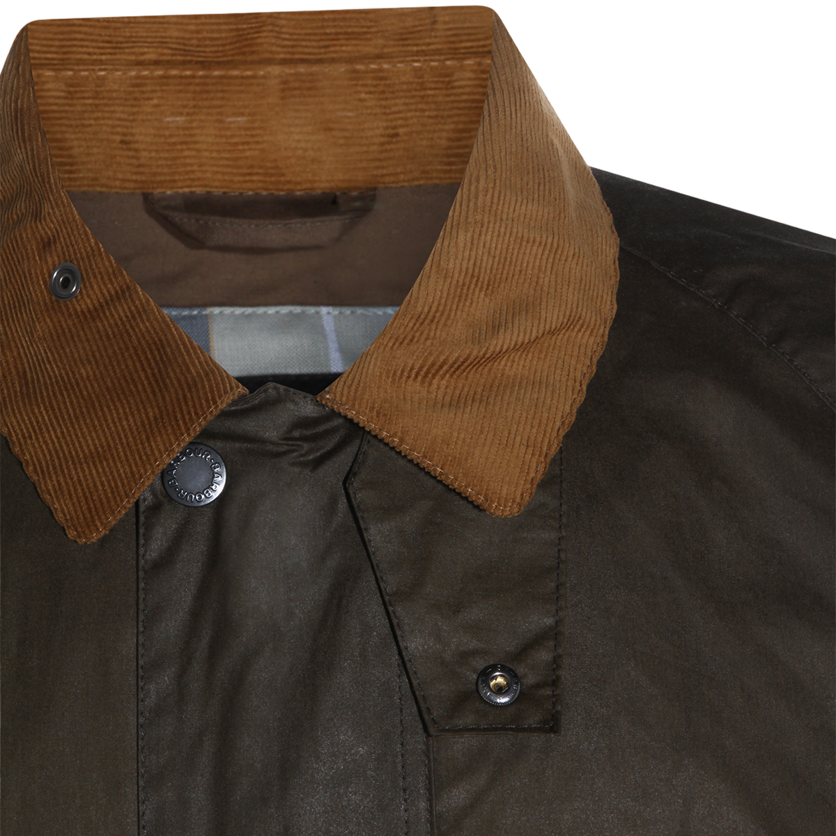 Classic Waxed Jacket with Corduroy Collar