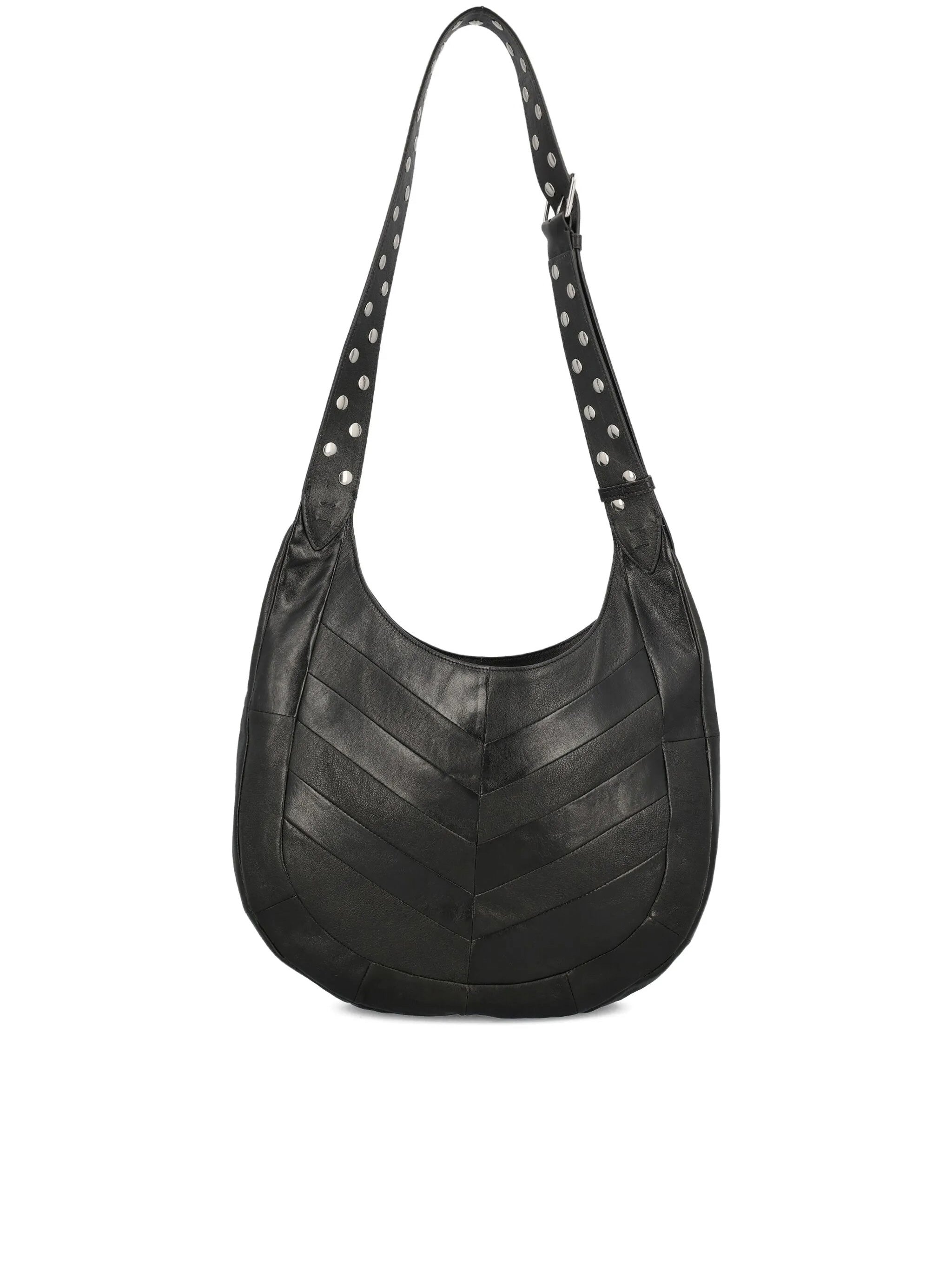 Black Hoboho Chevron Nappa Leather Bag