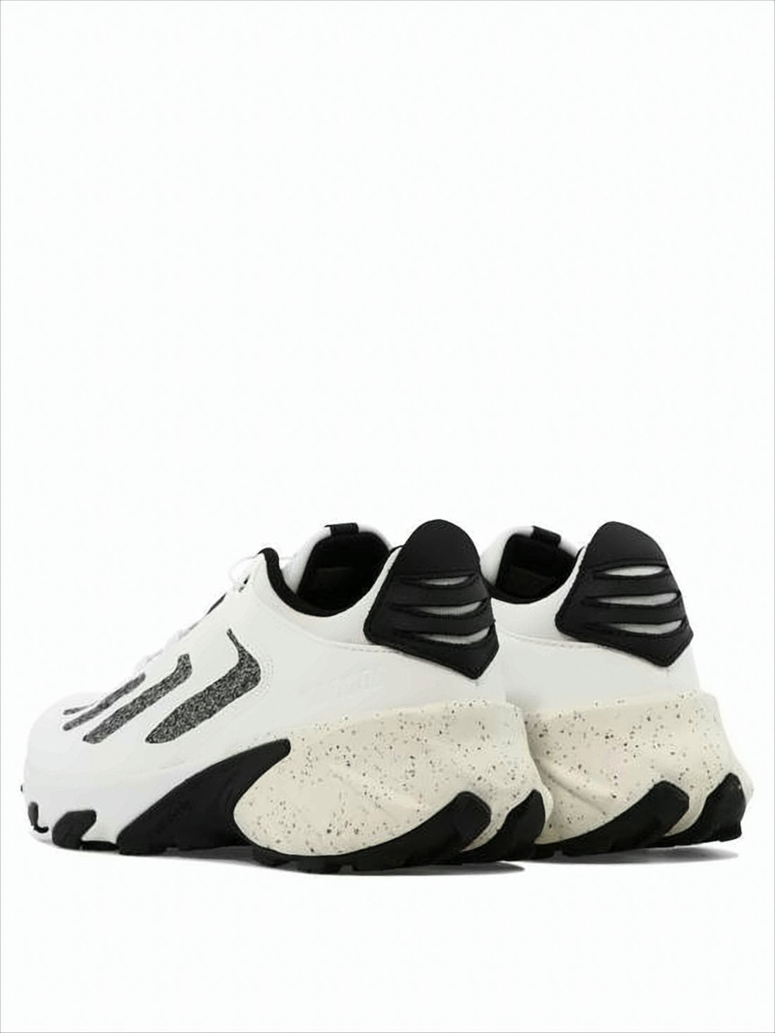 White Sneakers With Dynamic Black Accents