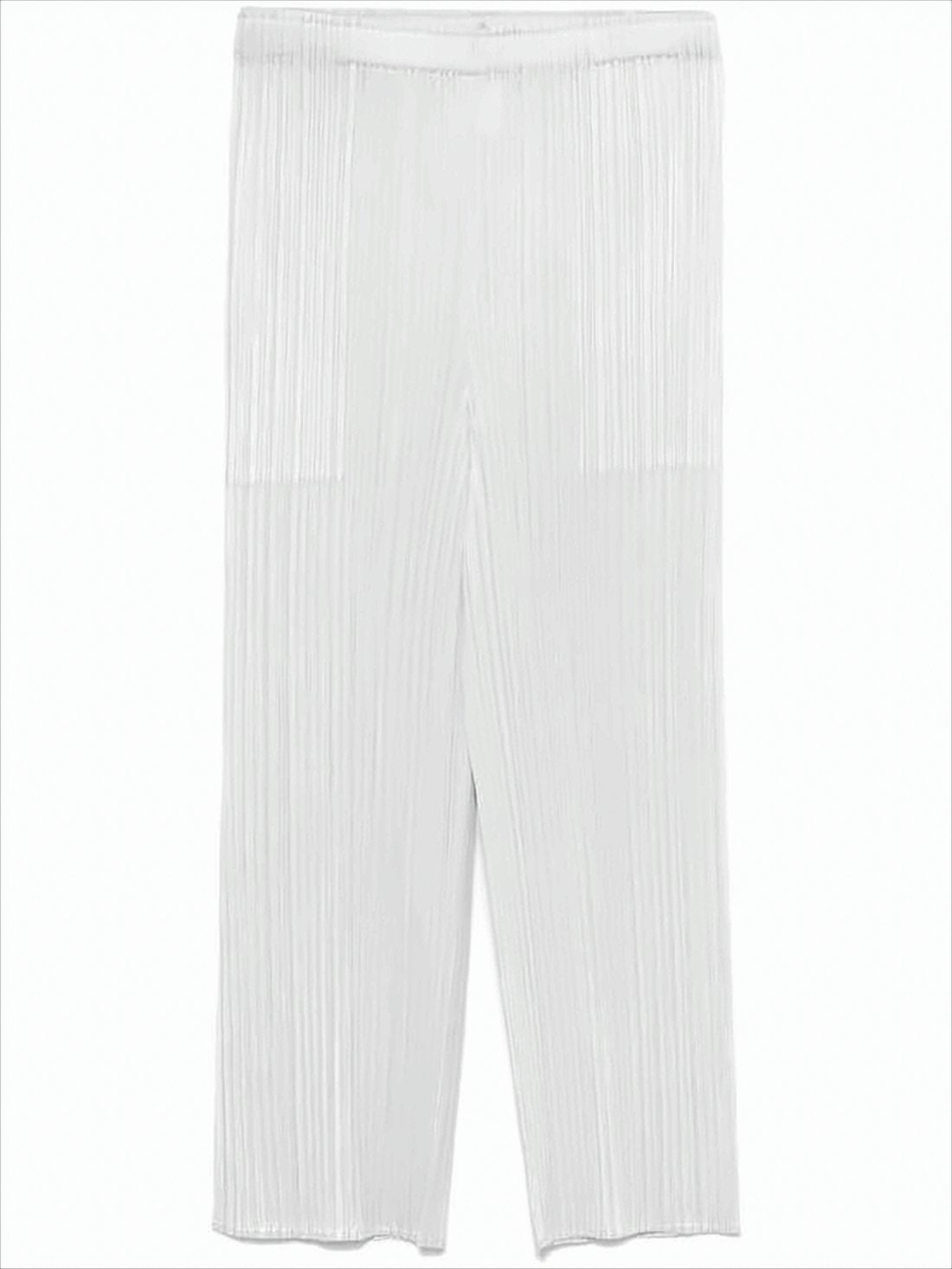 Cropped Wide-Leg Training Pants with Textured Pleats