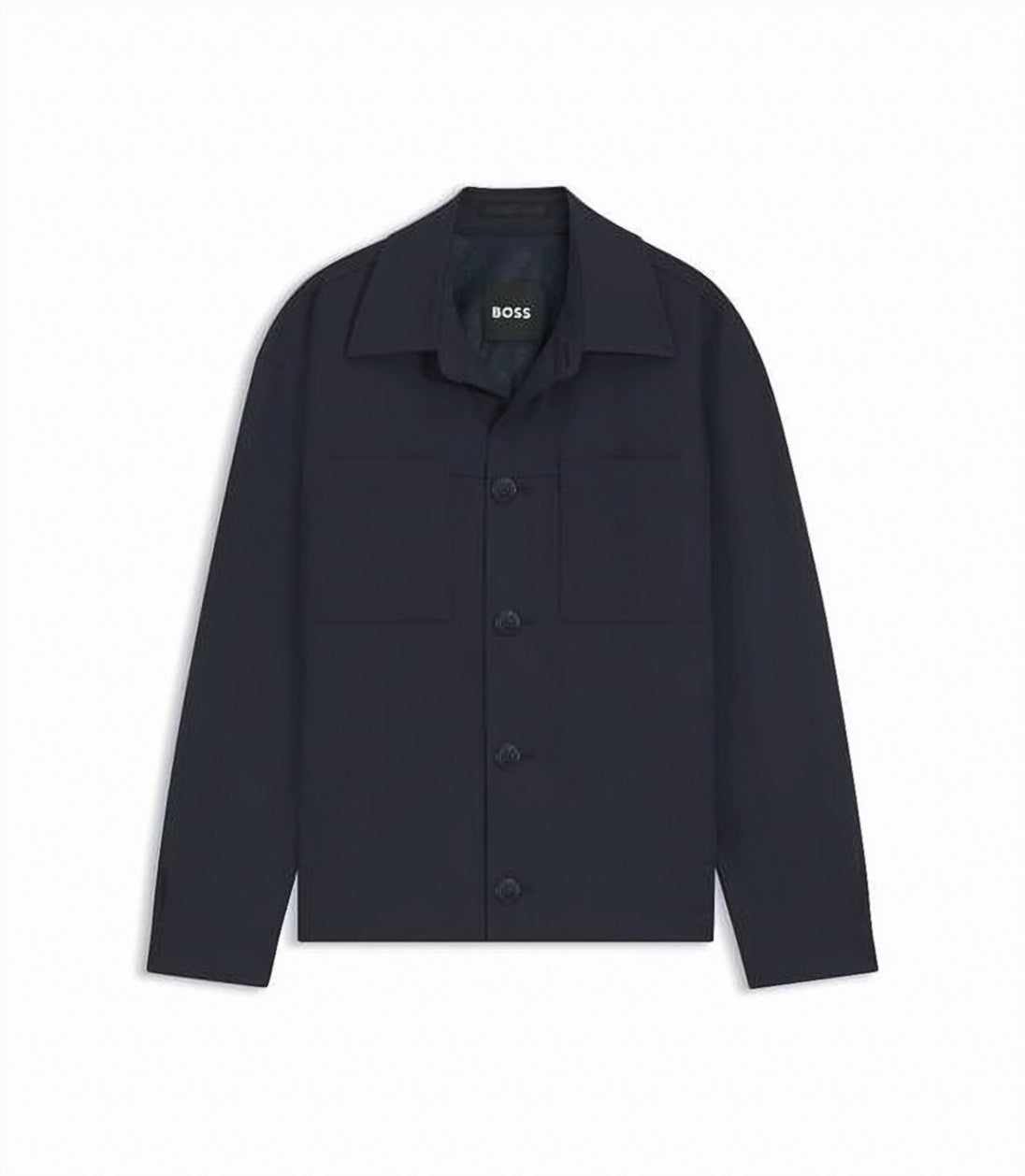Tailored Blue Jacket with Classic Collar