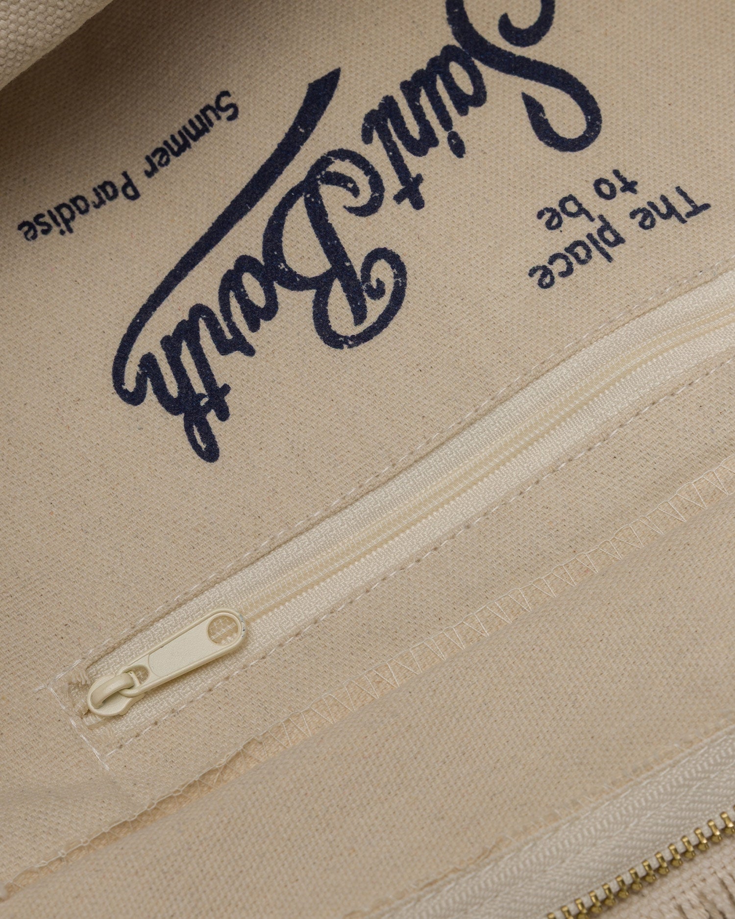 Rectangular Natural Canvas Tote Bag with Fringed Edges