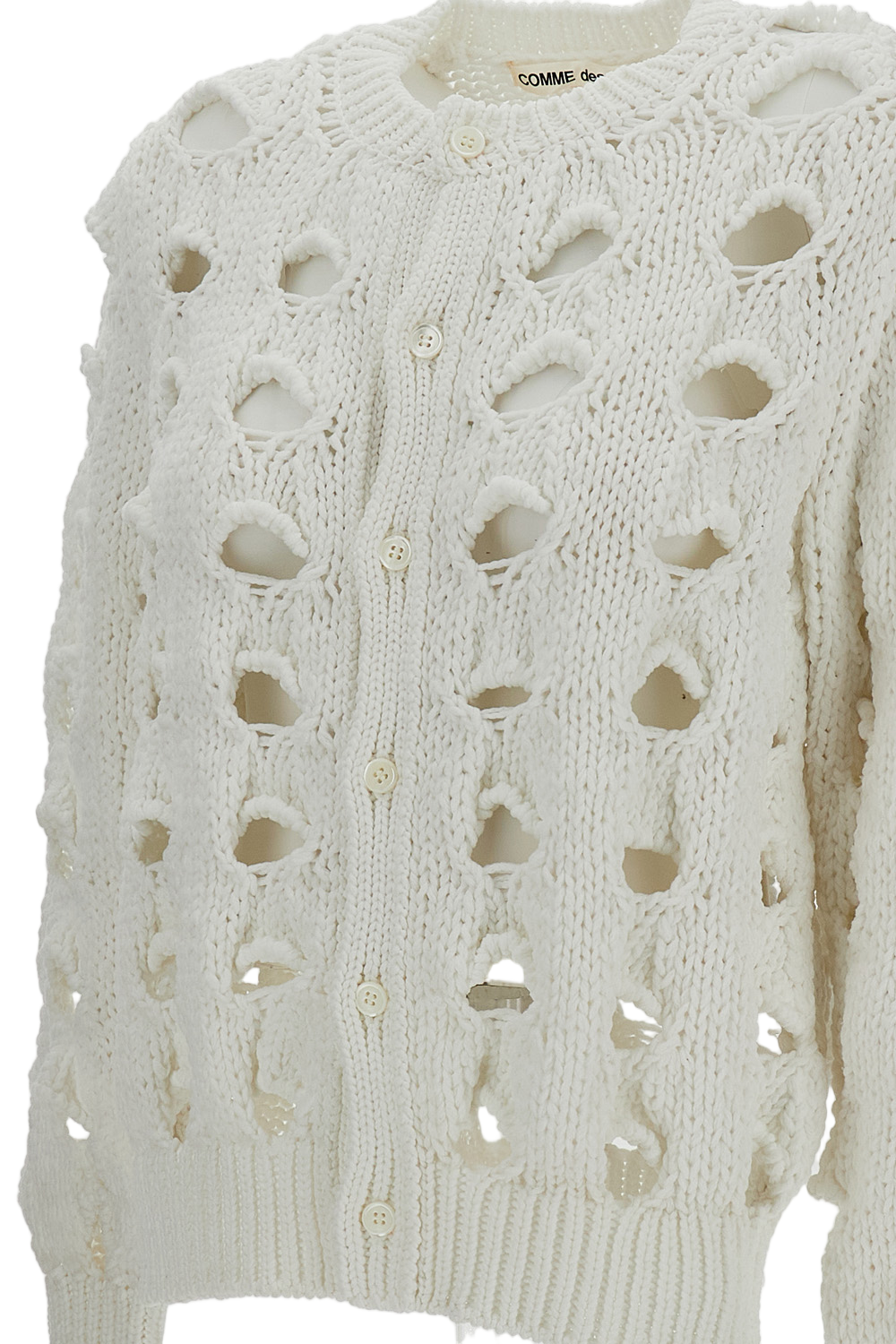 Cropped Openwork Cardigan