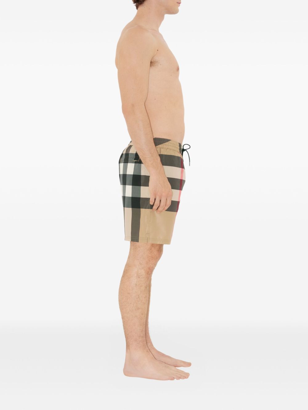 Classic Check Pattern Shorts With Adjustable Waistband