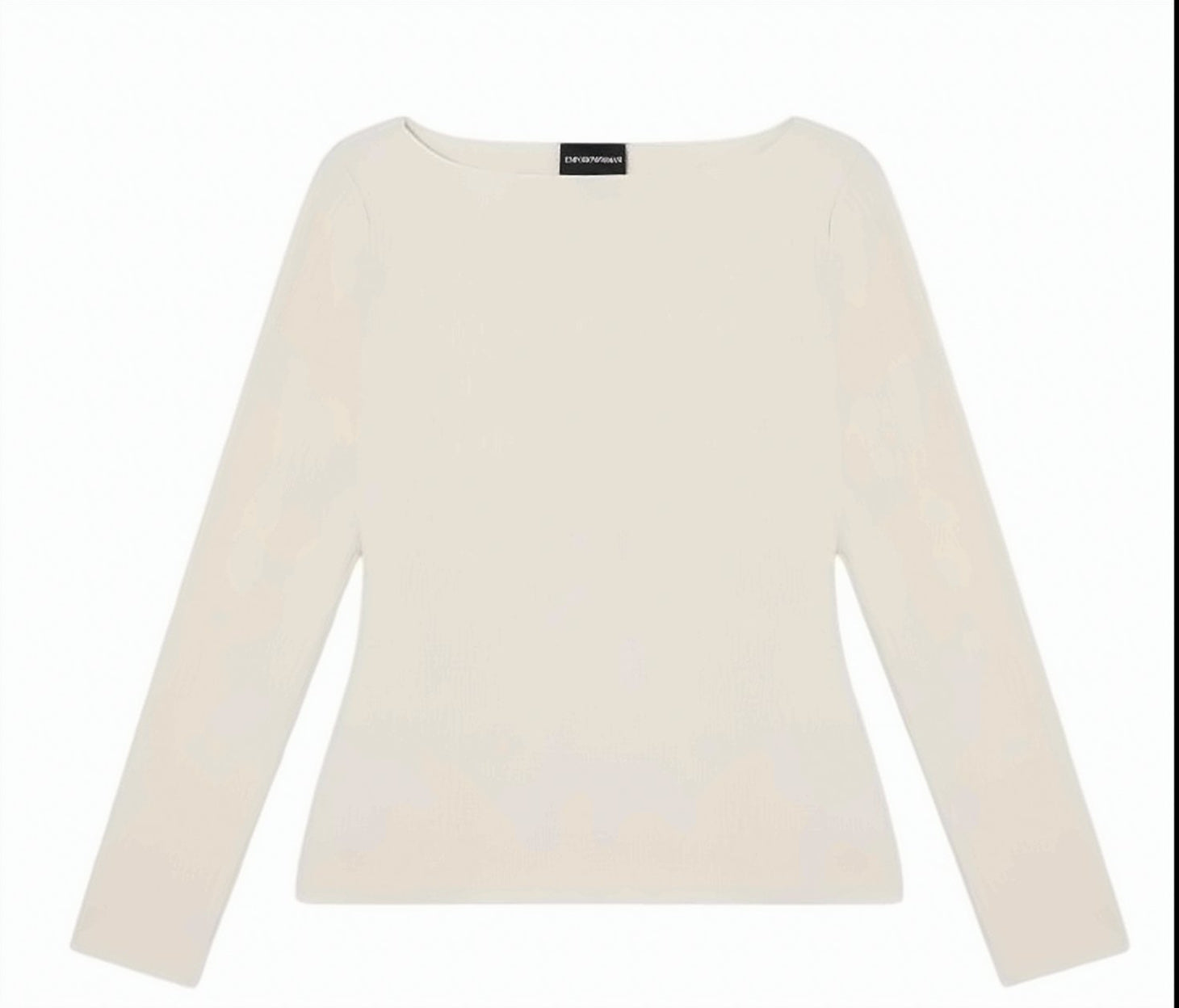 Boat Neck Stretch Jersey Textured Sweater