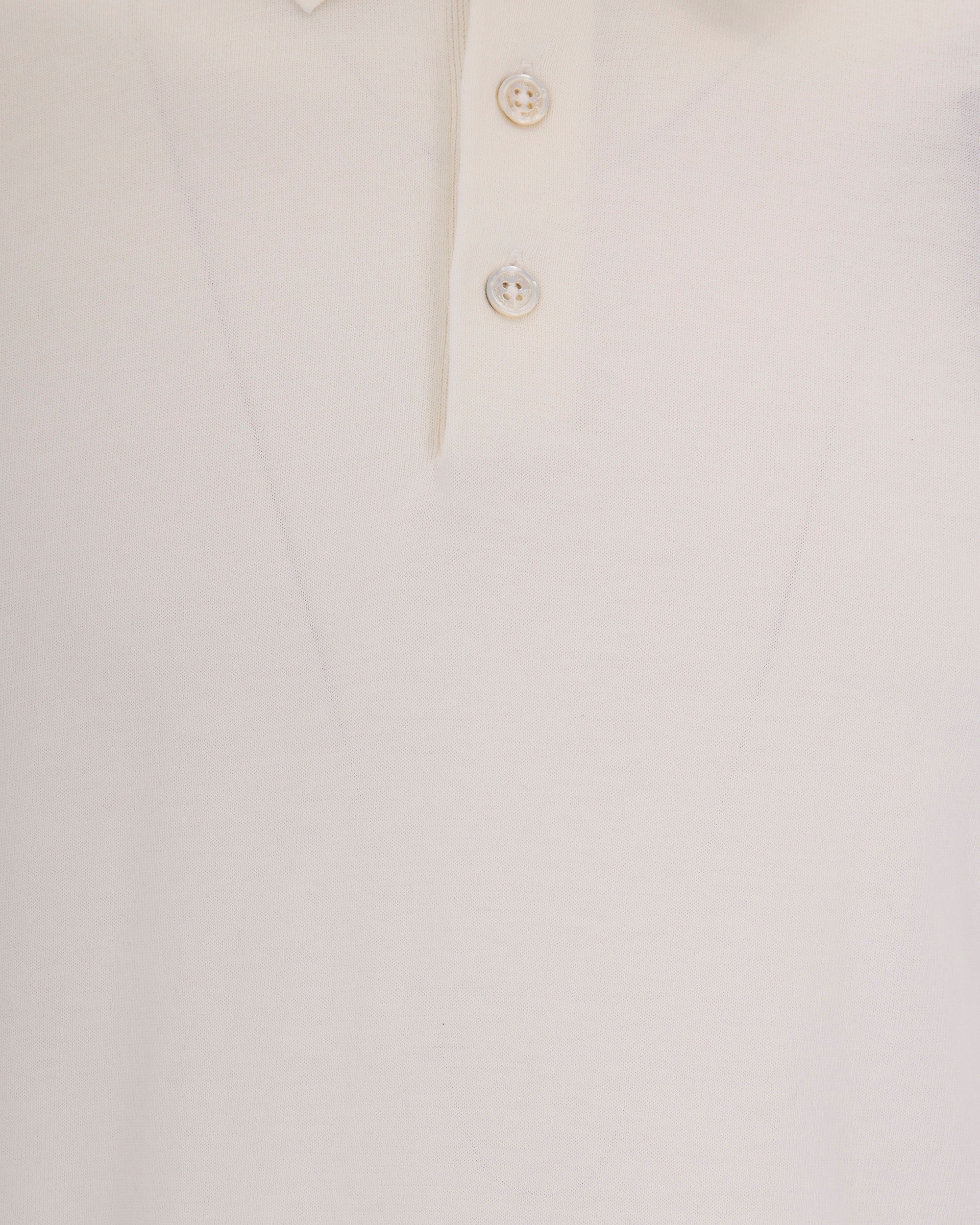White Knit Polo Shirt